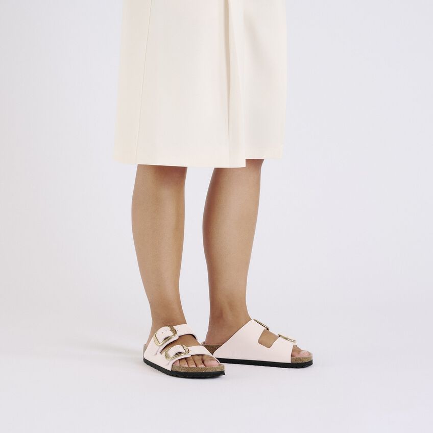 Arizona Big Buckle Natural Leather Patent High-Shine Light Rose