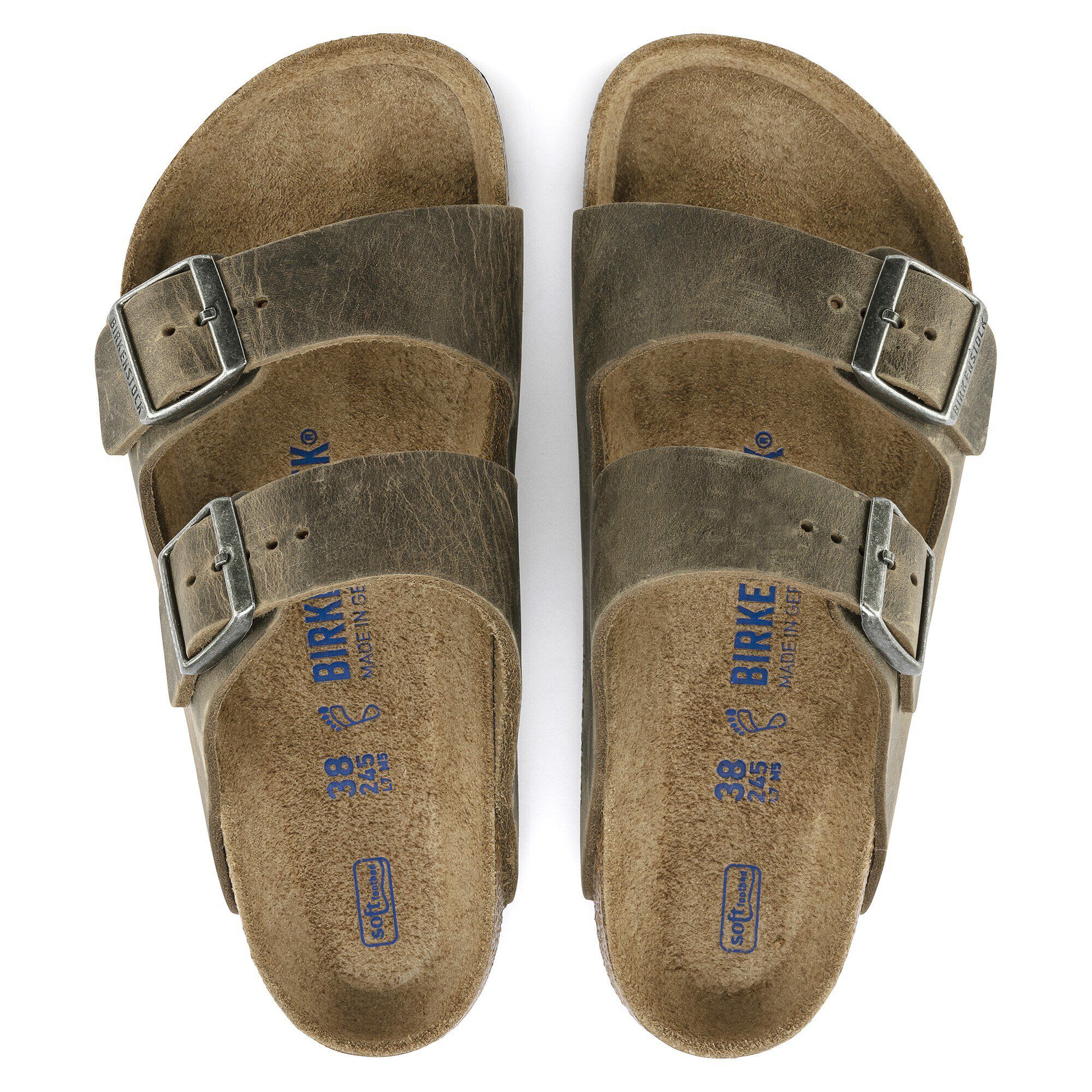 Birkenstock arizona soft sales footbed oiled leather sandal