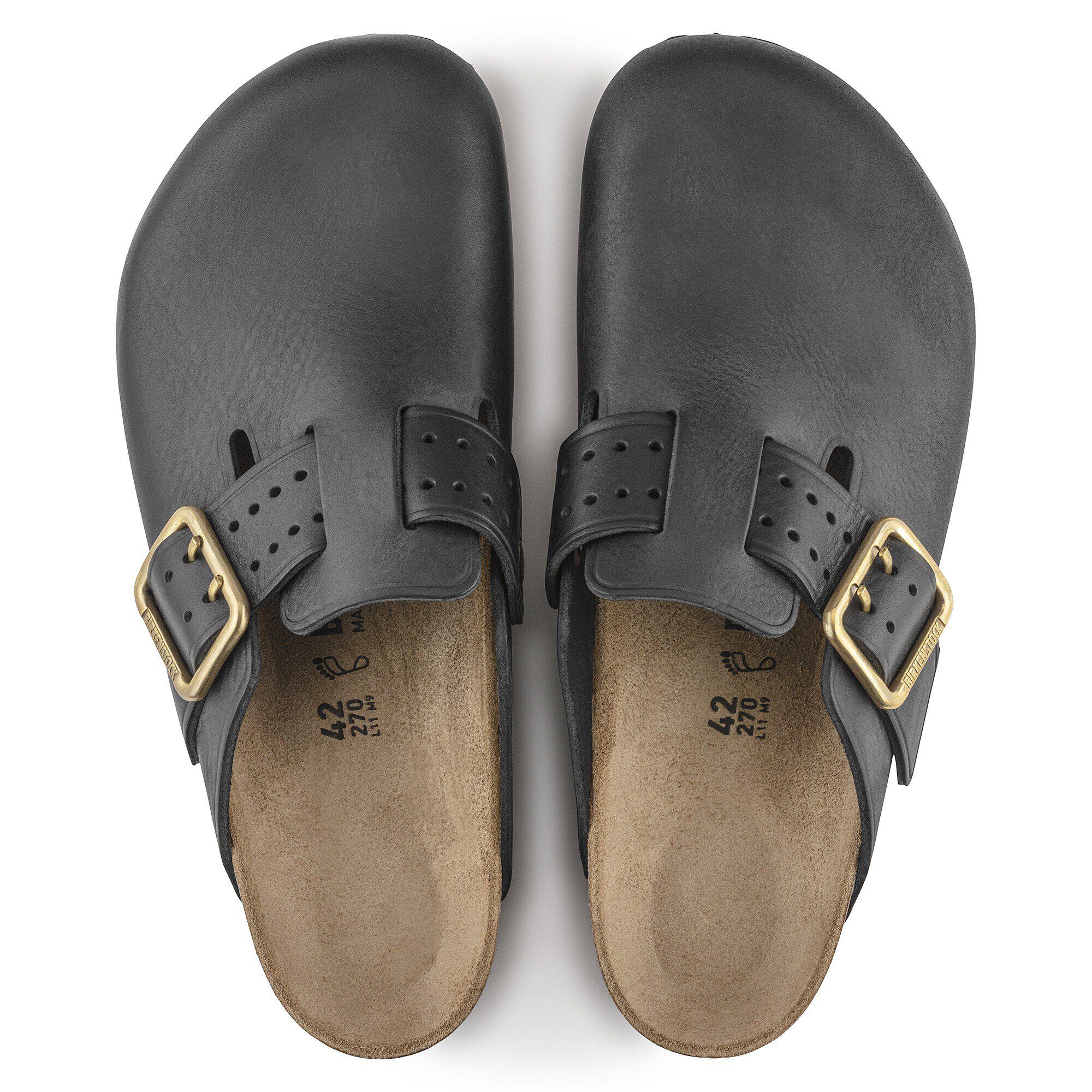Birkenstock boston sales black oiled leather