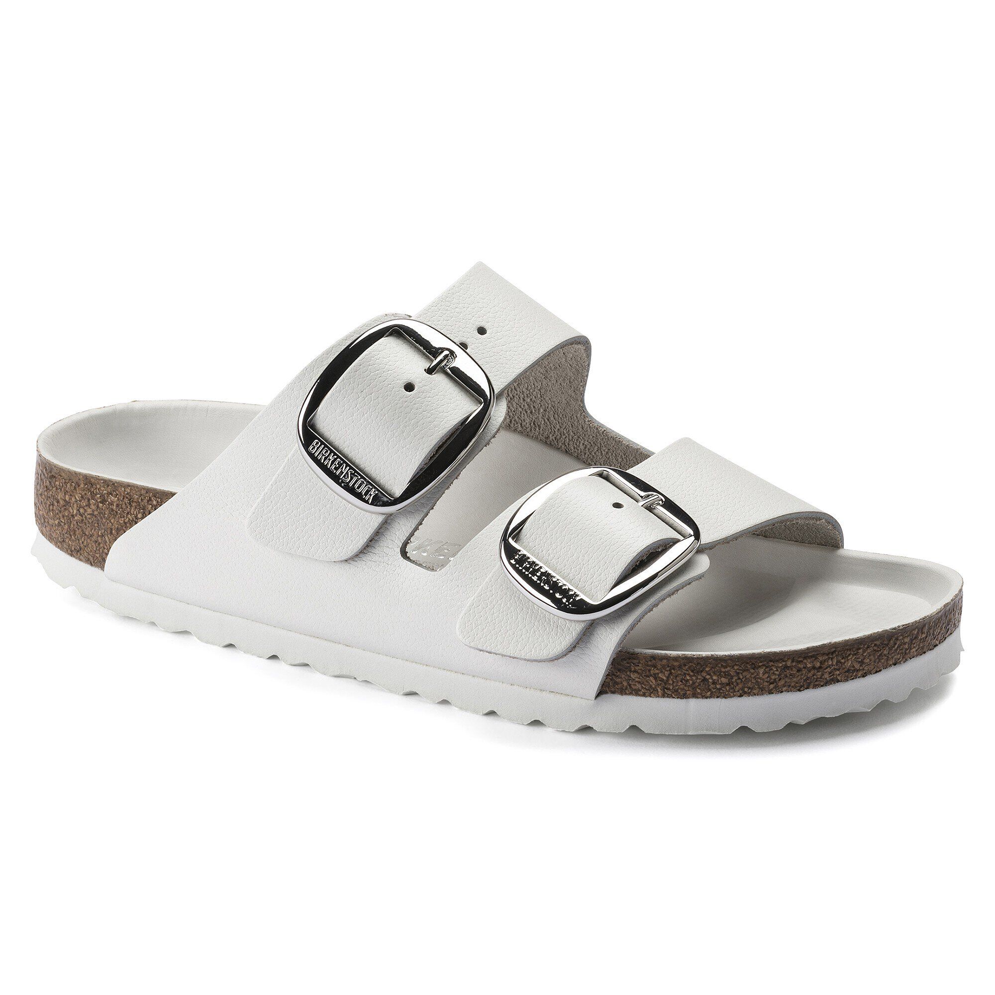 Arizona Big Buckle Leather White BIRKENSTOCK