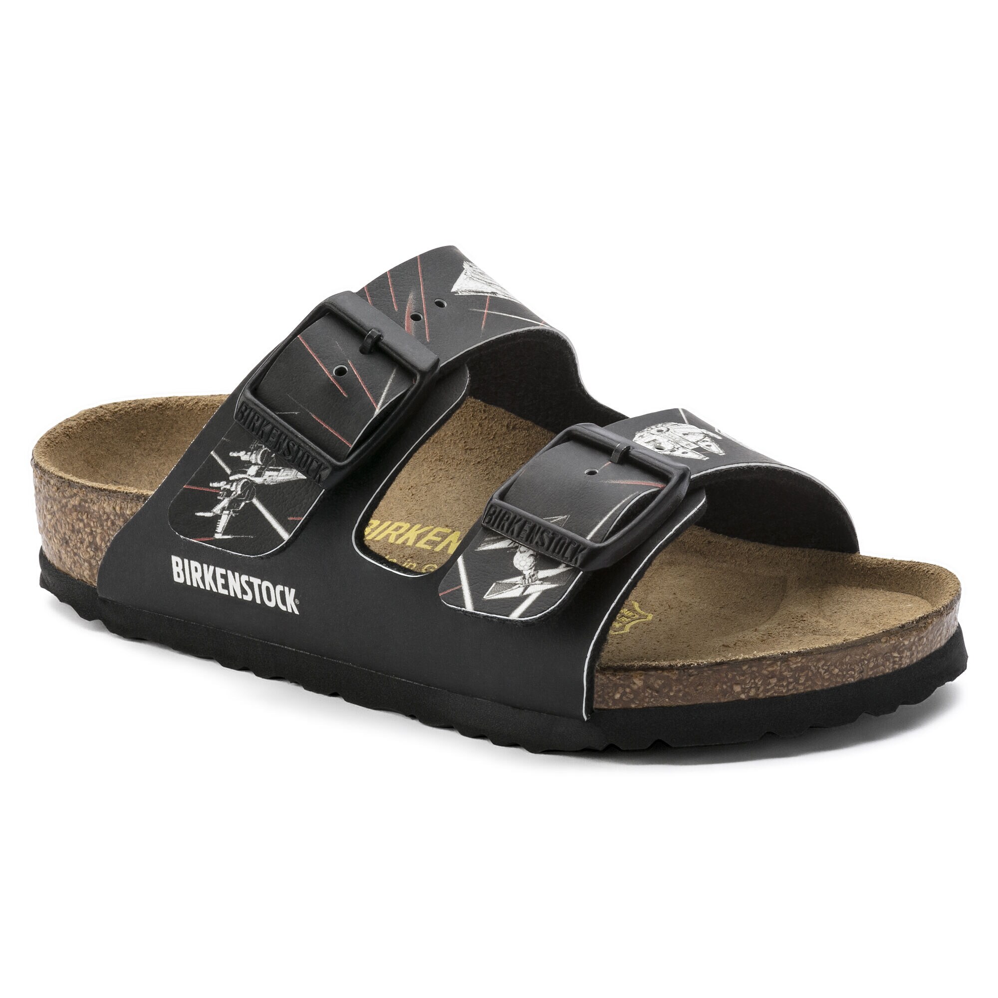 Birkenstock arizona studded black leather discount