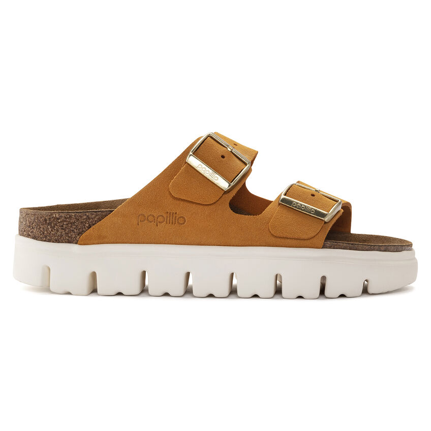 Daddy Tæl op cricket Arizona Chunky Suede Leather Apricot | BIRKENSTOCK