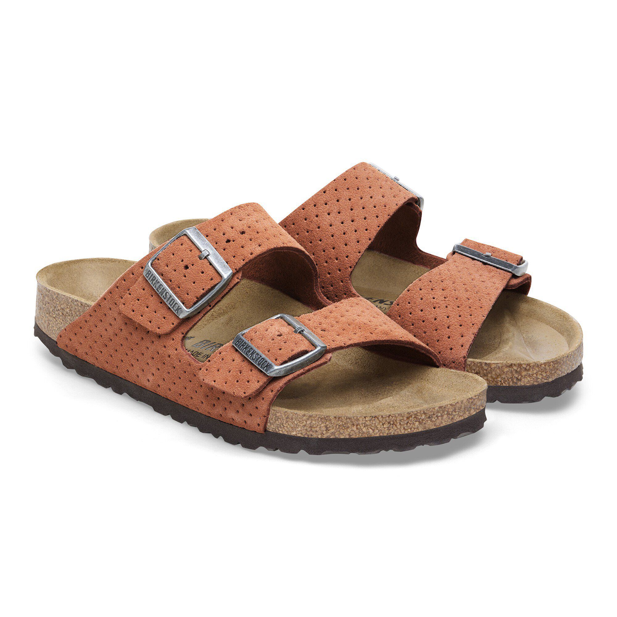 サンダル・ミュール Birkenstock Arizona Bs Suede Sandals Arizona Suede Leather Basalt Gray | BIRKENSTOCK
