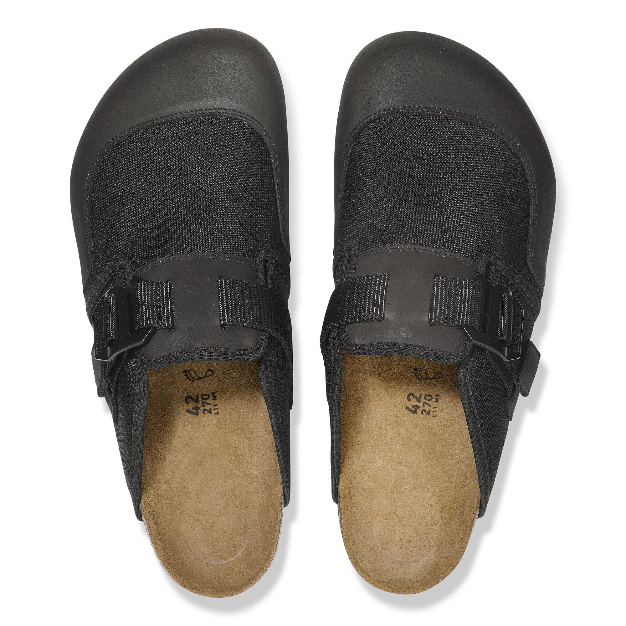 Birkenstock Boston Nova Textile Black Clogs