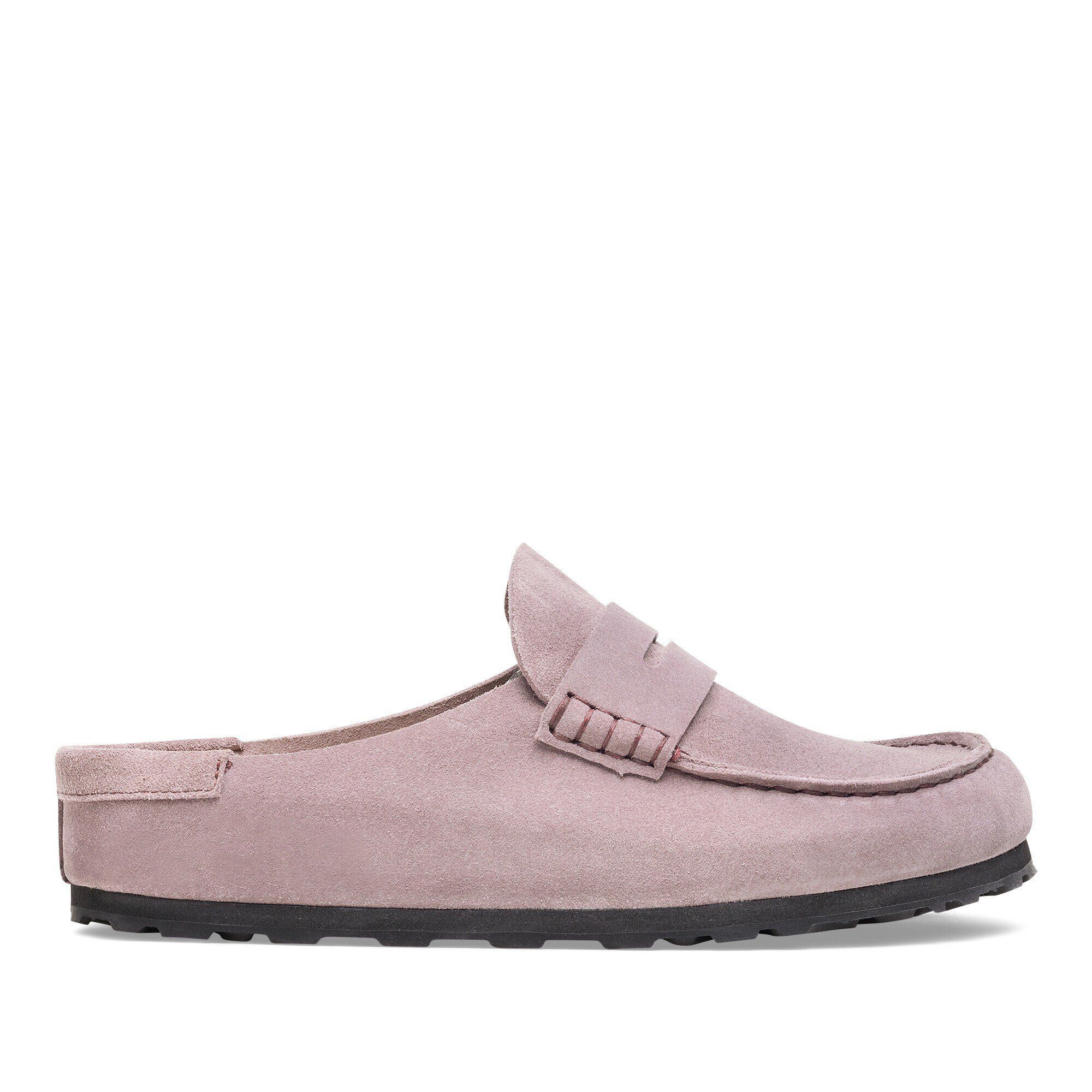 サンダル・ミュール BIRKENSTOCK NAPLES WRAPPED FLAT MULES IN SUEDE (NARROW FIT) BIRKENSTOCK mule flat Naples Wrapped in suede (Narrow Fit