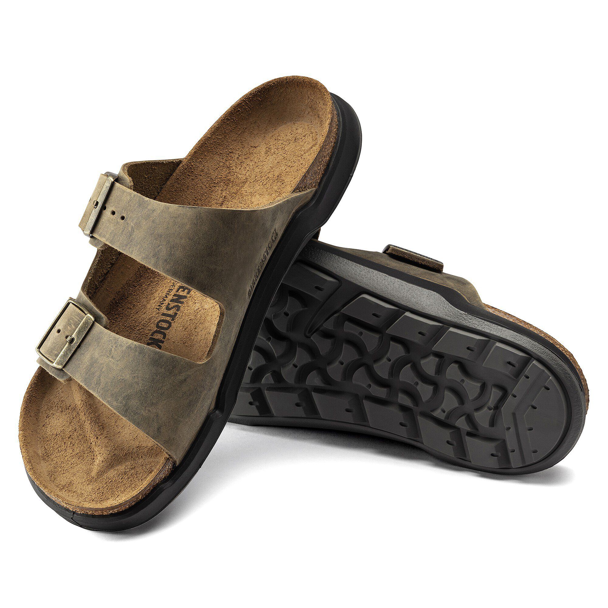Arizona Crosstown Men Oiled Leather Faded Khaki | BIRKENSTOCK