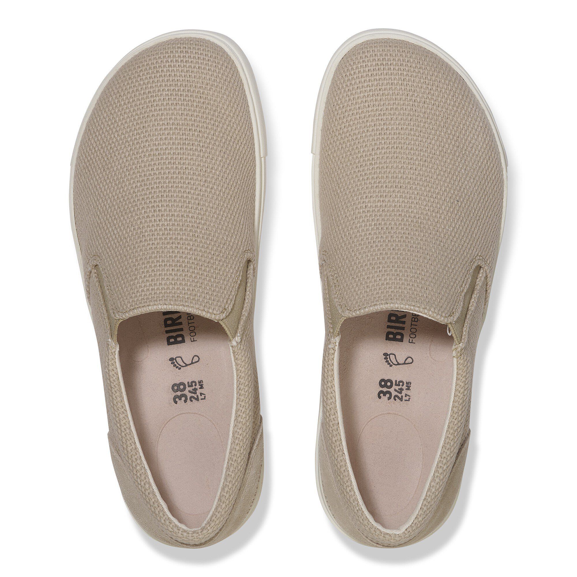 Birkenstock canvas clearance slip ons