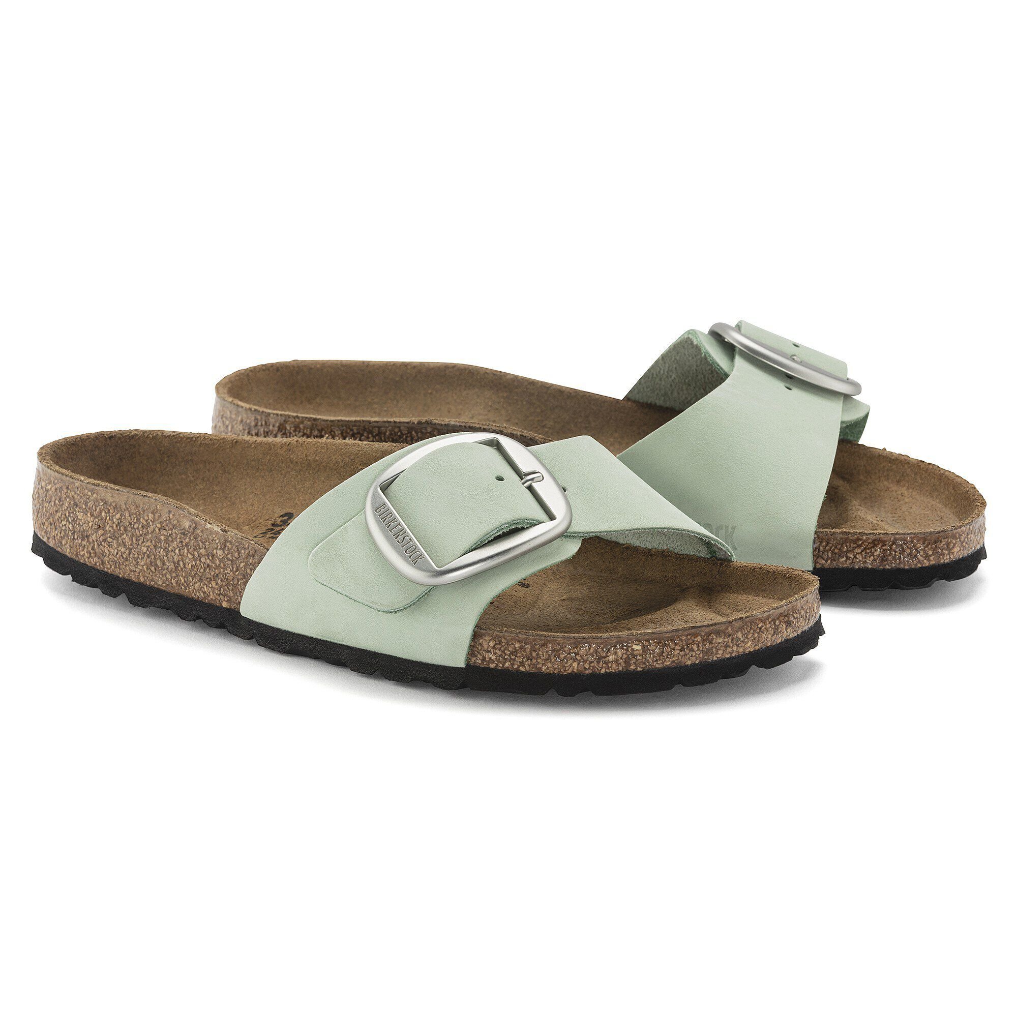 Madrid Big Buckle Nubuck Leather Matcha | BIRKENSTOCK