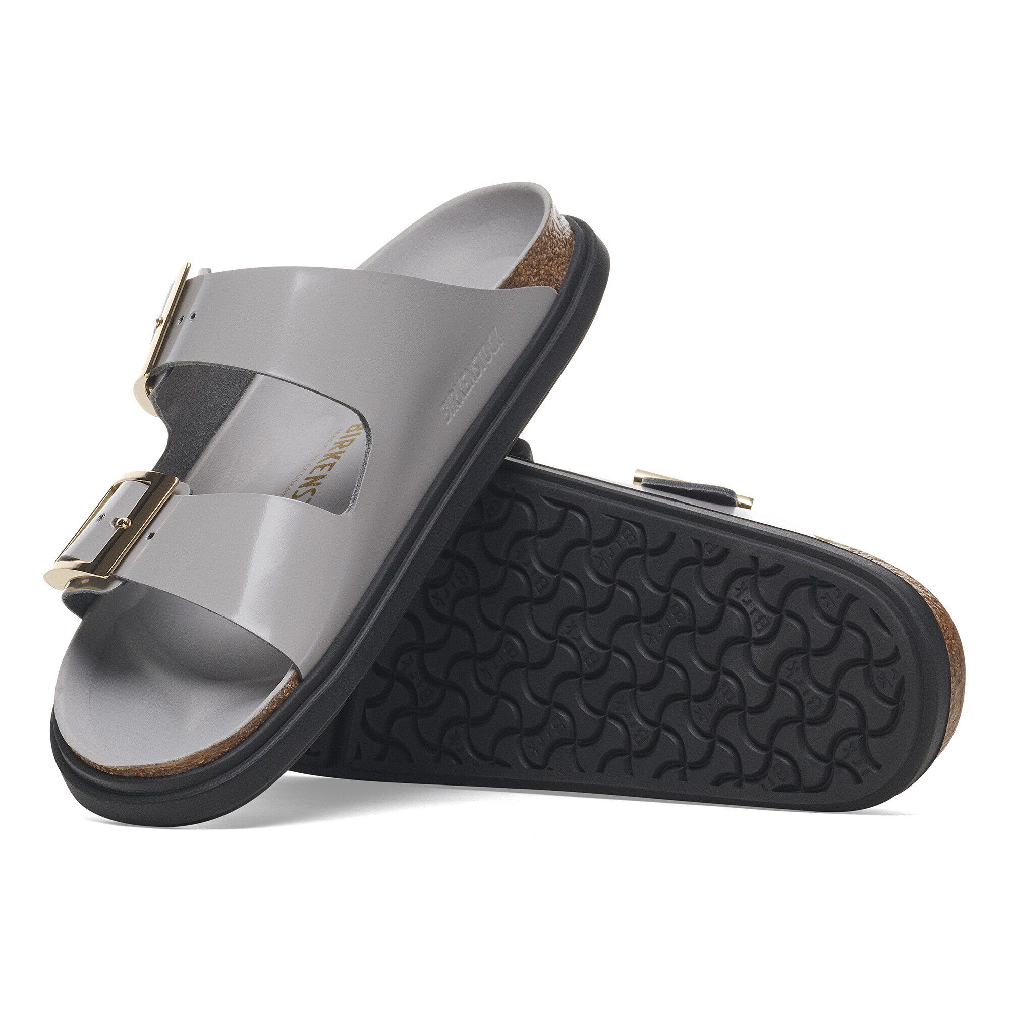 Arizona Droplet Buckle Natural Leather Patent High Shine