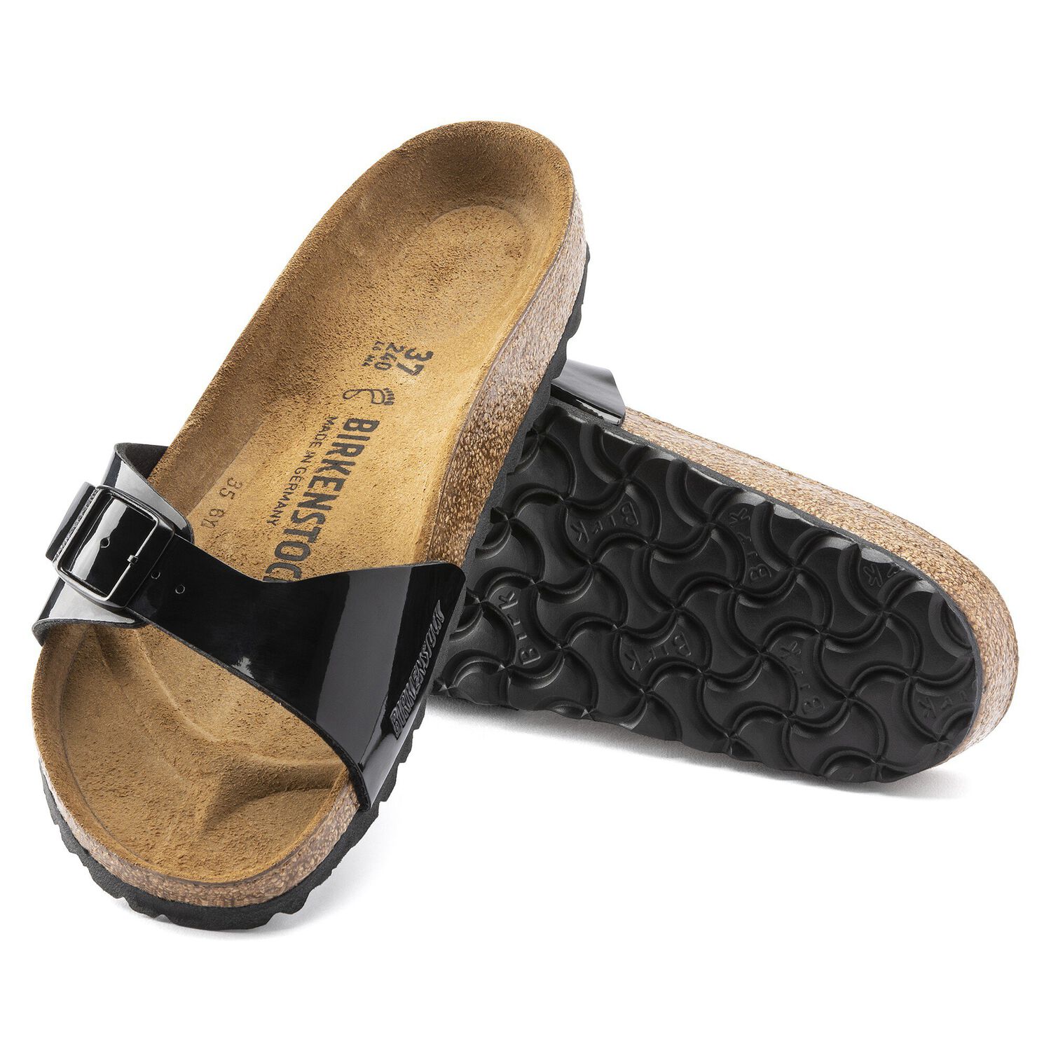 birkenstock madrid navy patent