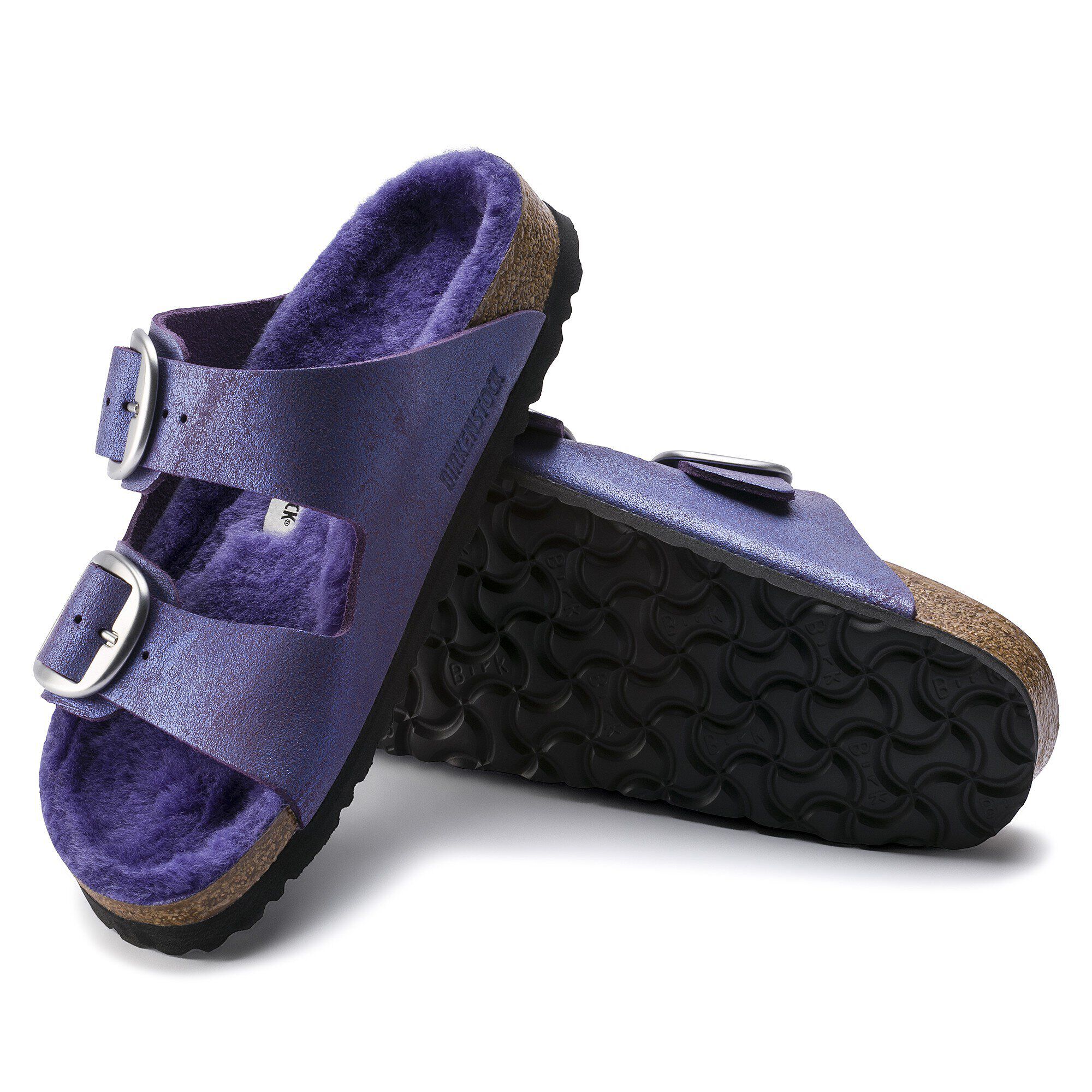 Arizona Suede Leather Washed Metallic Violet