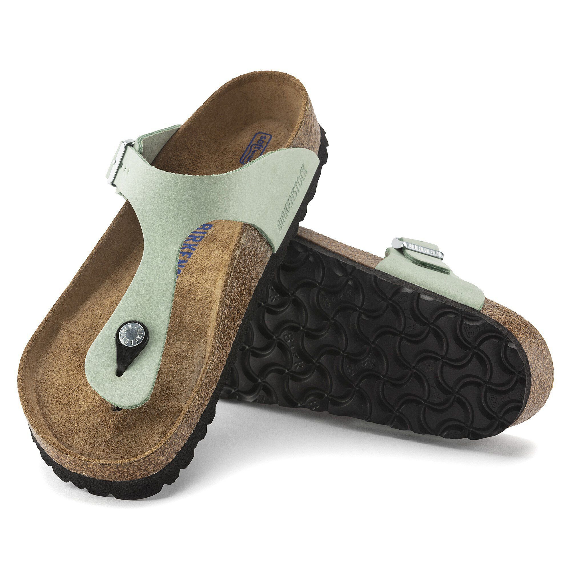 Gizeh Soft Footbed Nubuck Leather Matcha BIRKENSTOCK
