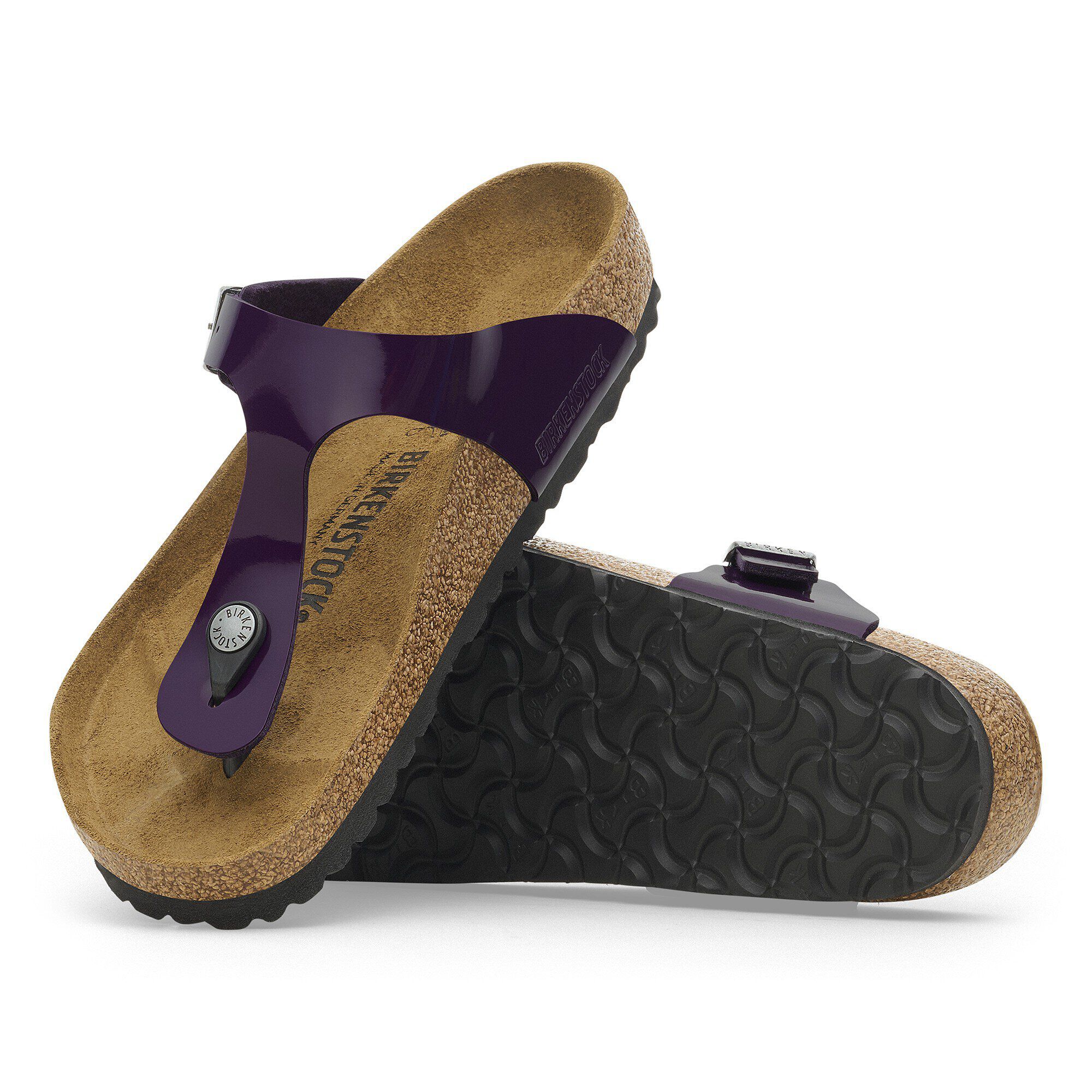 Birkenstock Gizeh Birko Flor Patent Acai Thong Sandals