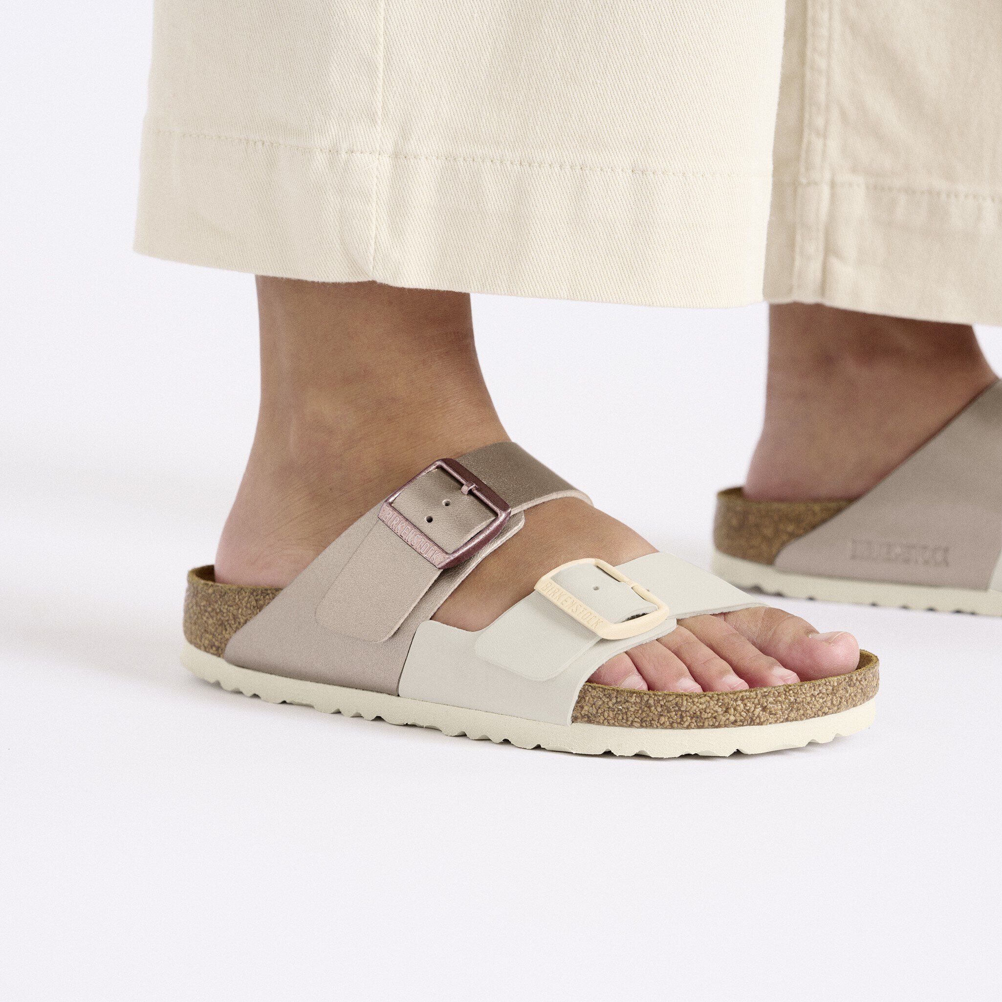 Arizona Split Birko-Flor Eggshell/Copper | BIRKENSTOCK