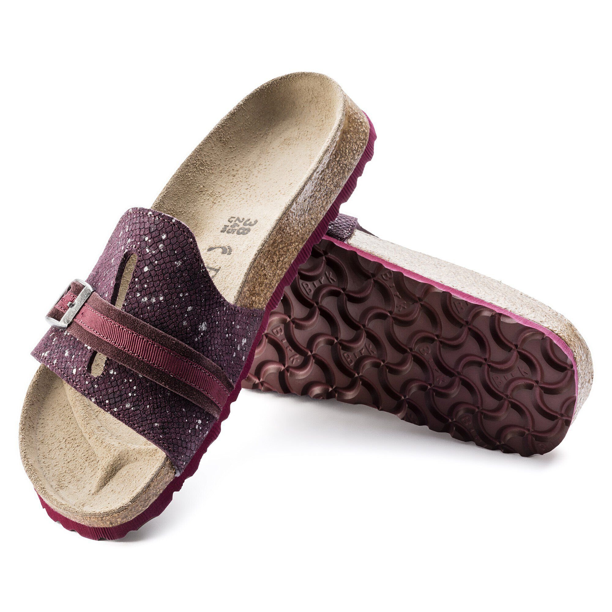 Carmen Suede Embossed Silver Splashes Wine