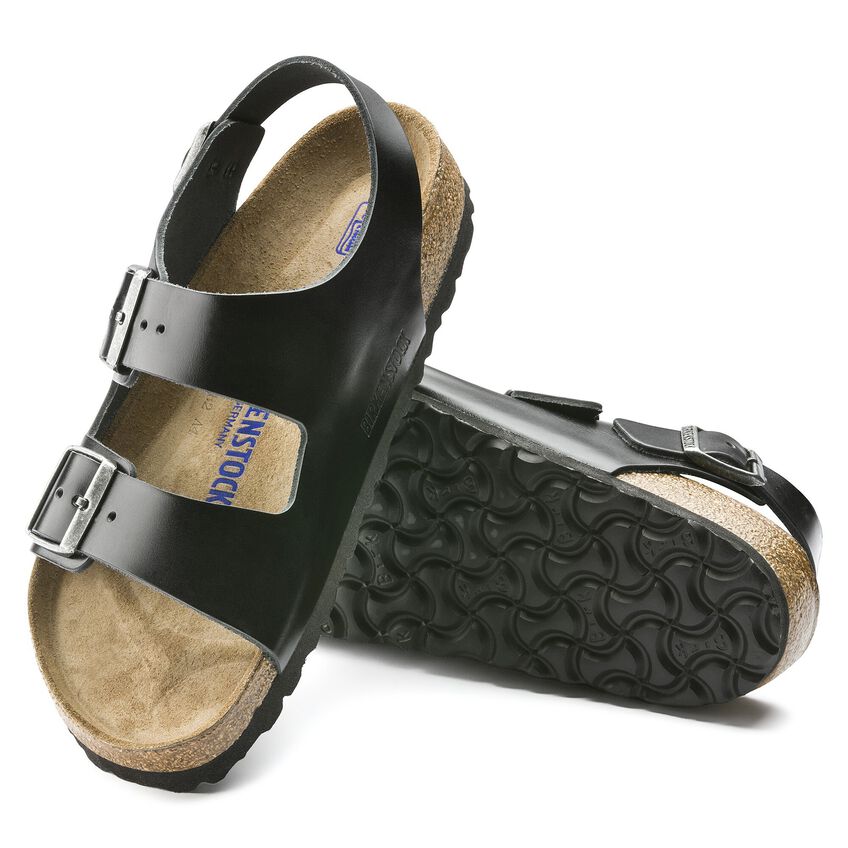 Milano Soft Footbed Smooth Leather Black | BIRKENSTOCK