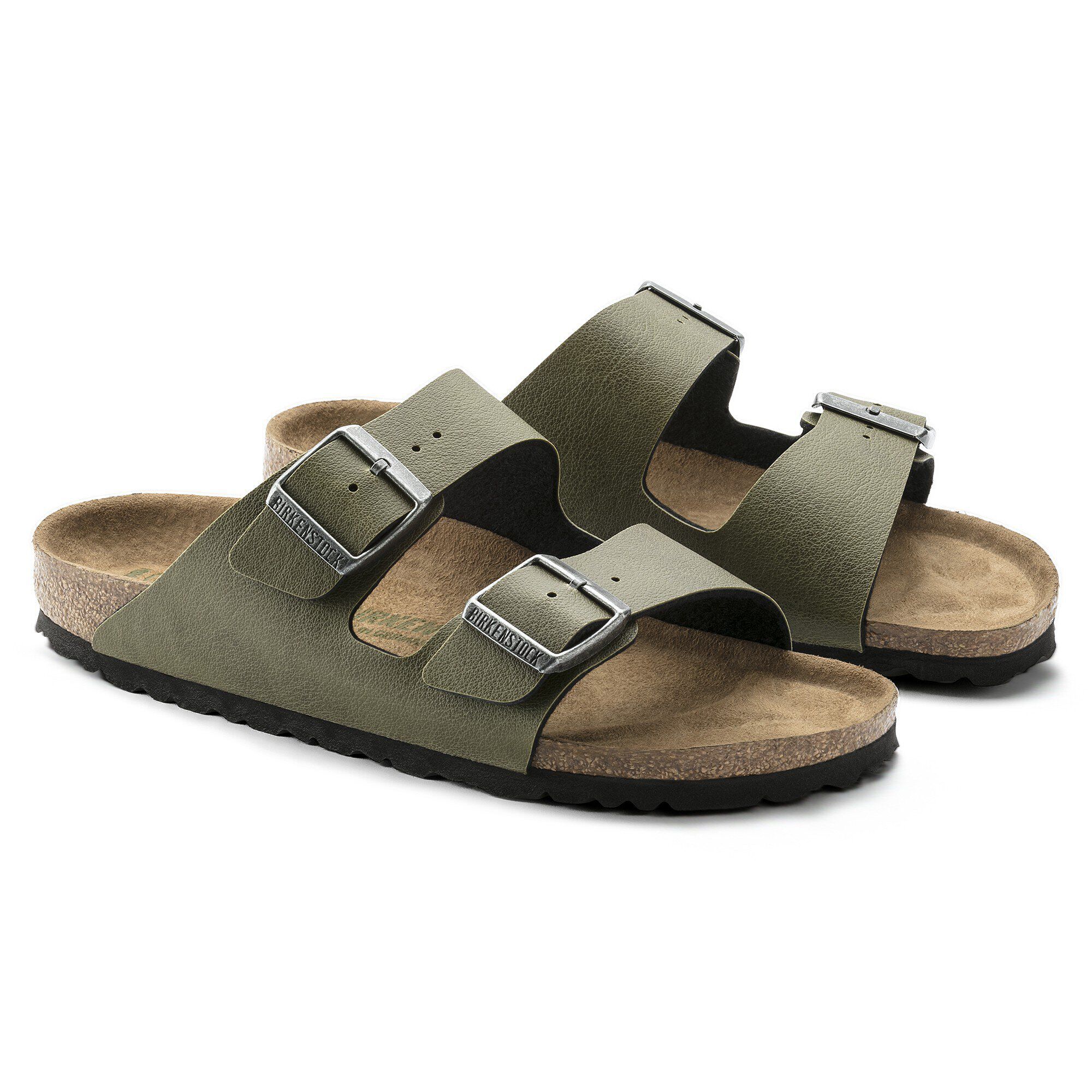 Olive green birkenstock sandals top