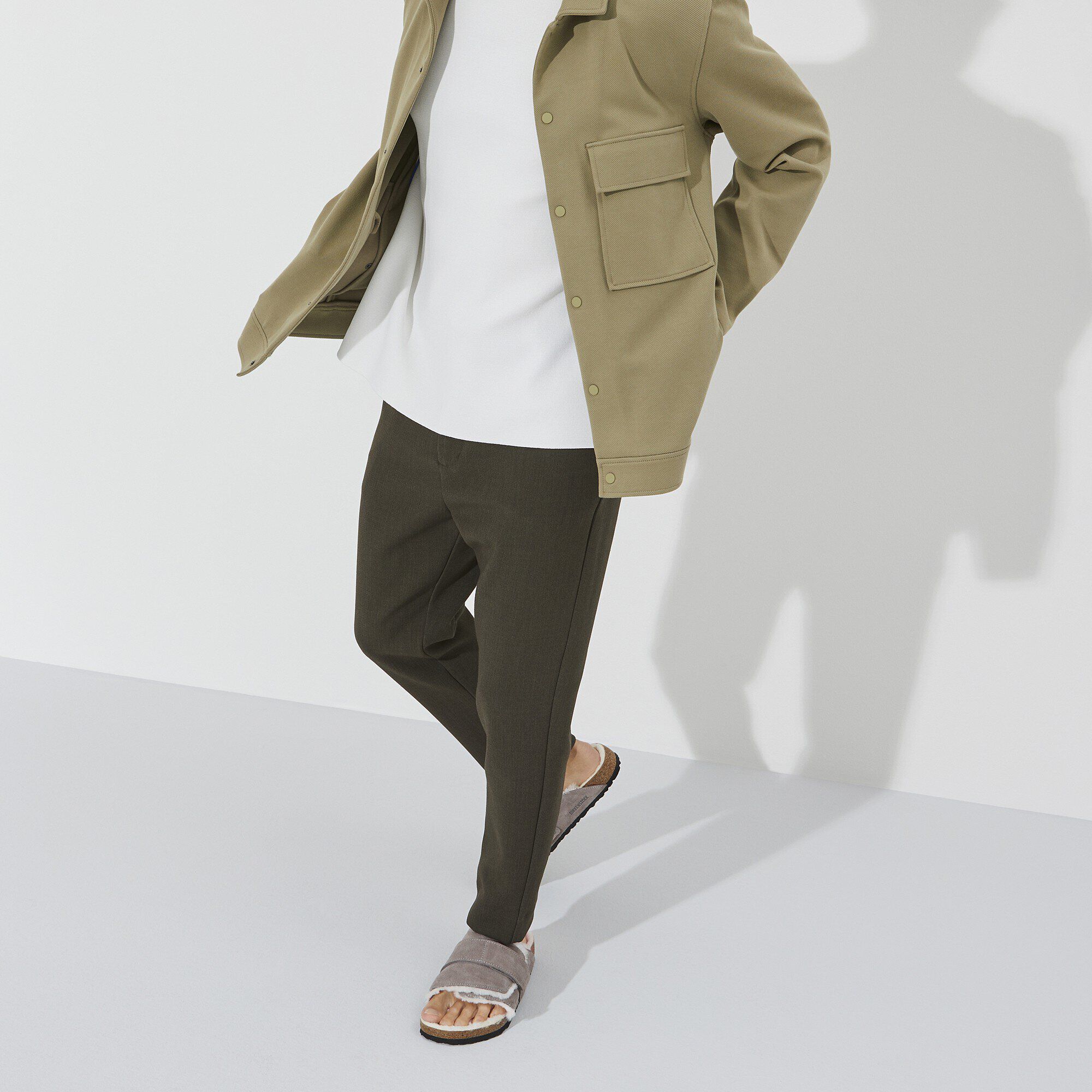Kyoto Shearling Suede Leather Stone Coin | BIRKENSTOCK