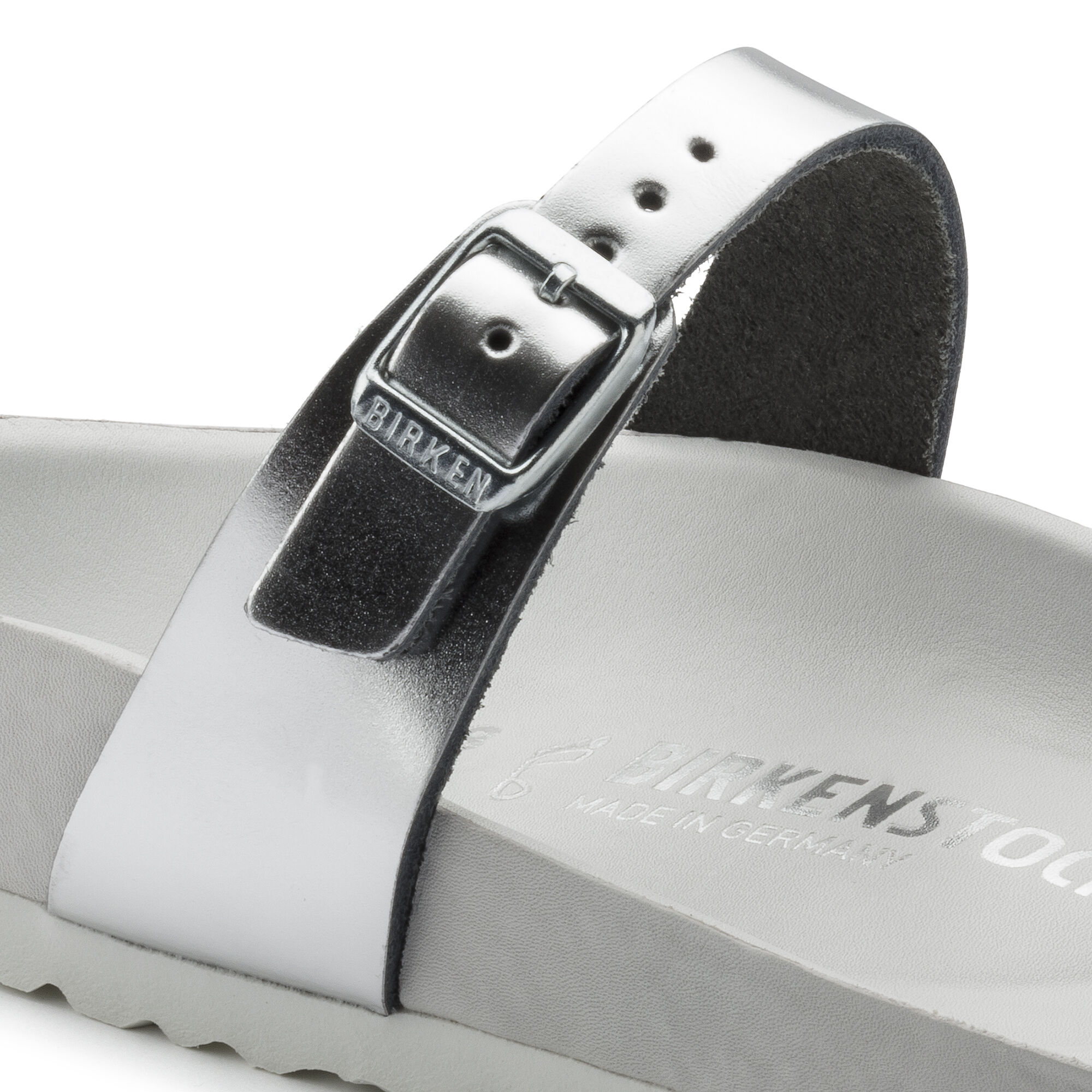 Birkenstock madrid eva metallic silver hot sale