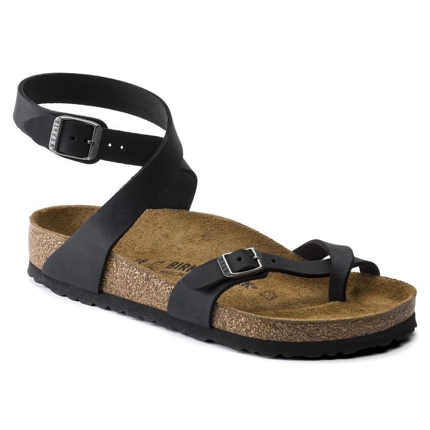 Triumferende Som regel Blåt mærke Yara Oiled Leather Black | BIRKENSTOCK