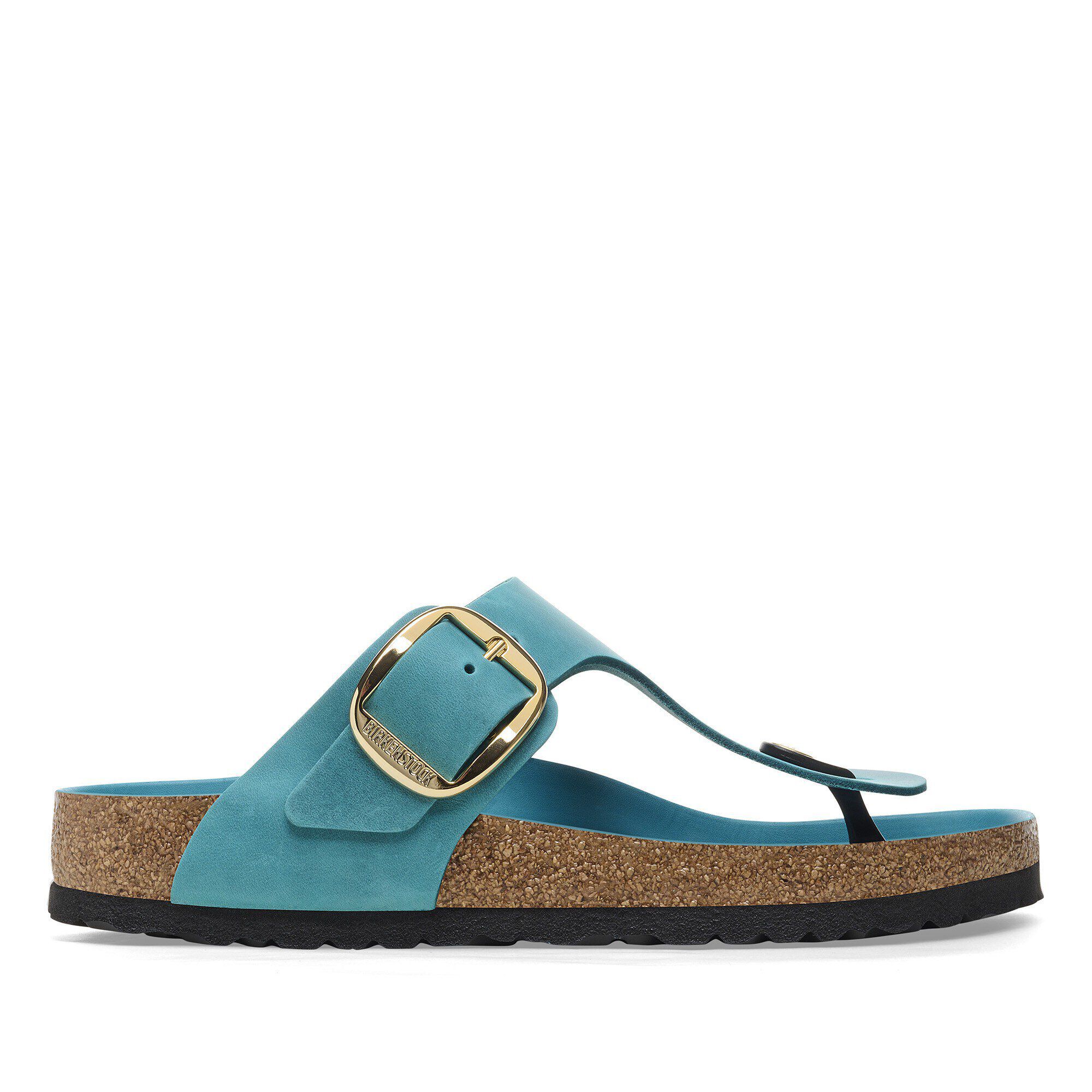 Gizeh Big Buckle Oiled Leather Biscay Bay | BIRKENSTOCK