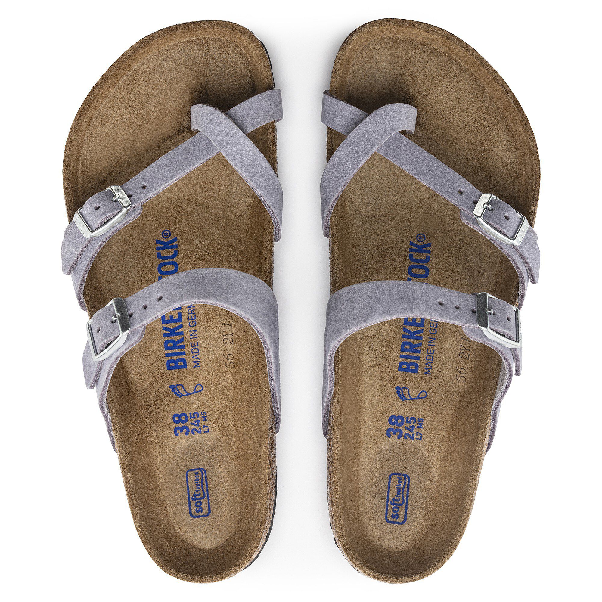 Mayari Soft Footbed Nubuck Leather Purple Fog BIRKENSTOCK