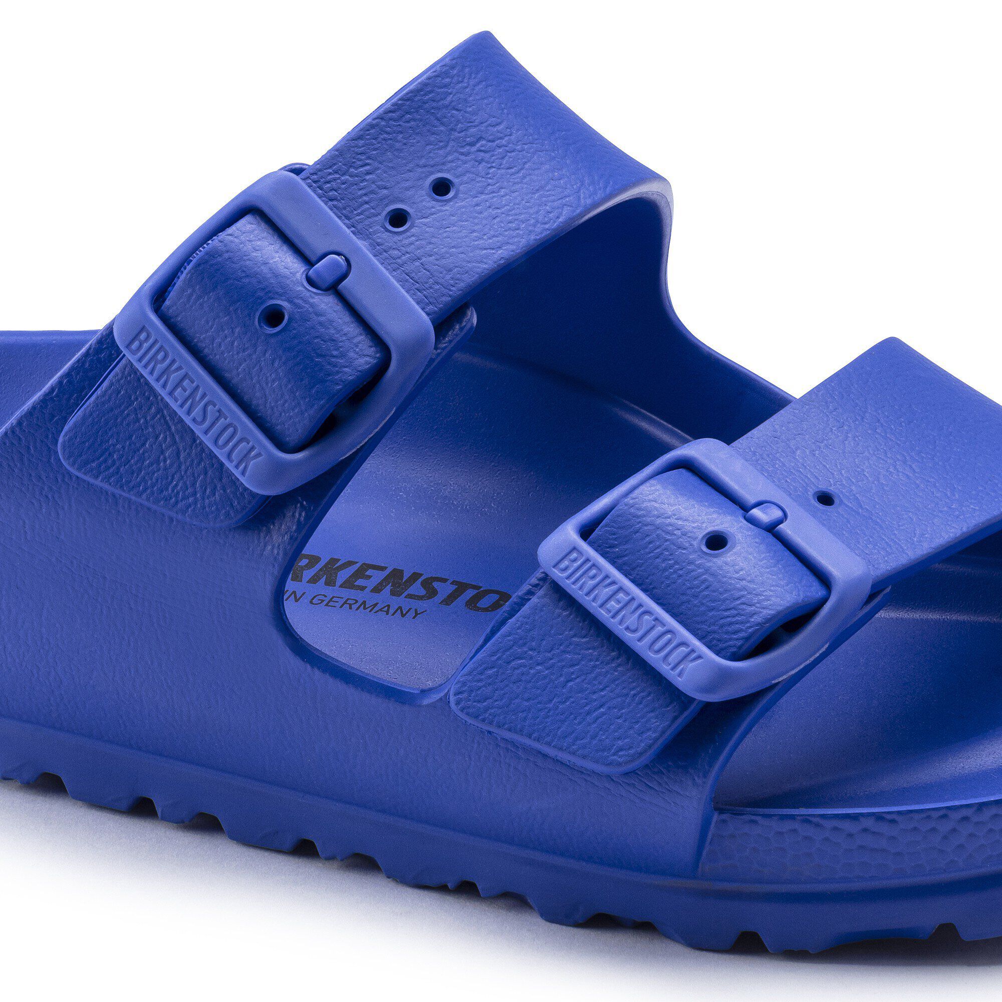 Blue rubber birkenstocks top