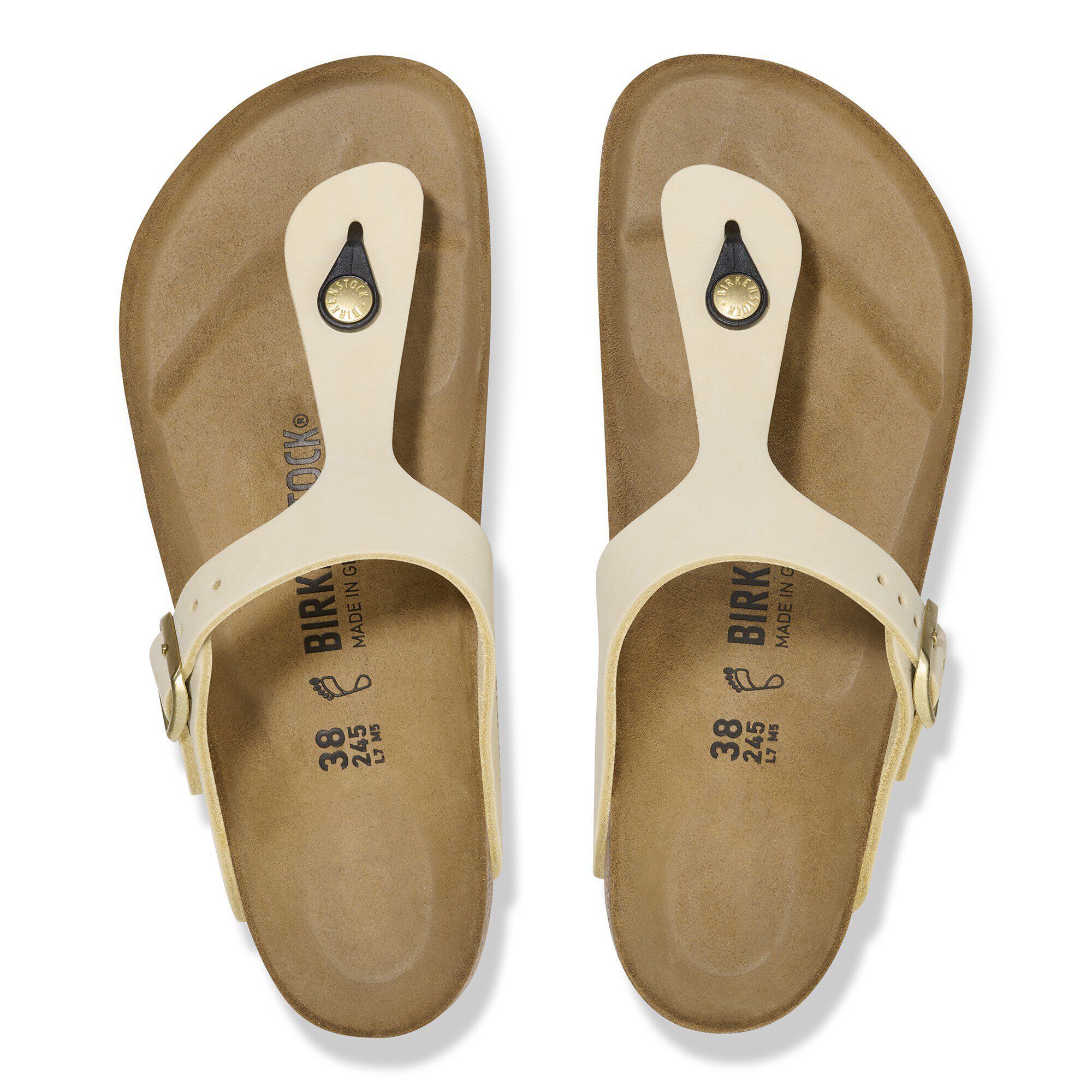 Gizeh Nubuck Leather Ecru BIRKENSTOCK