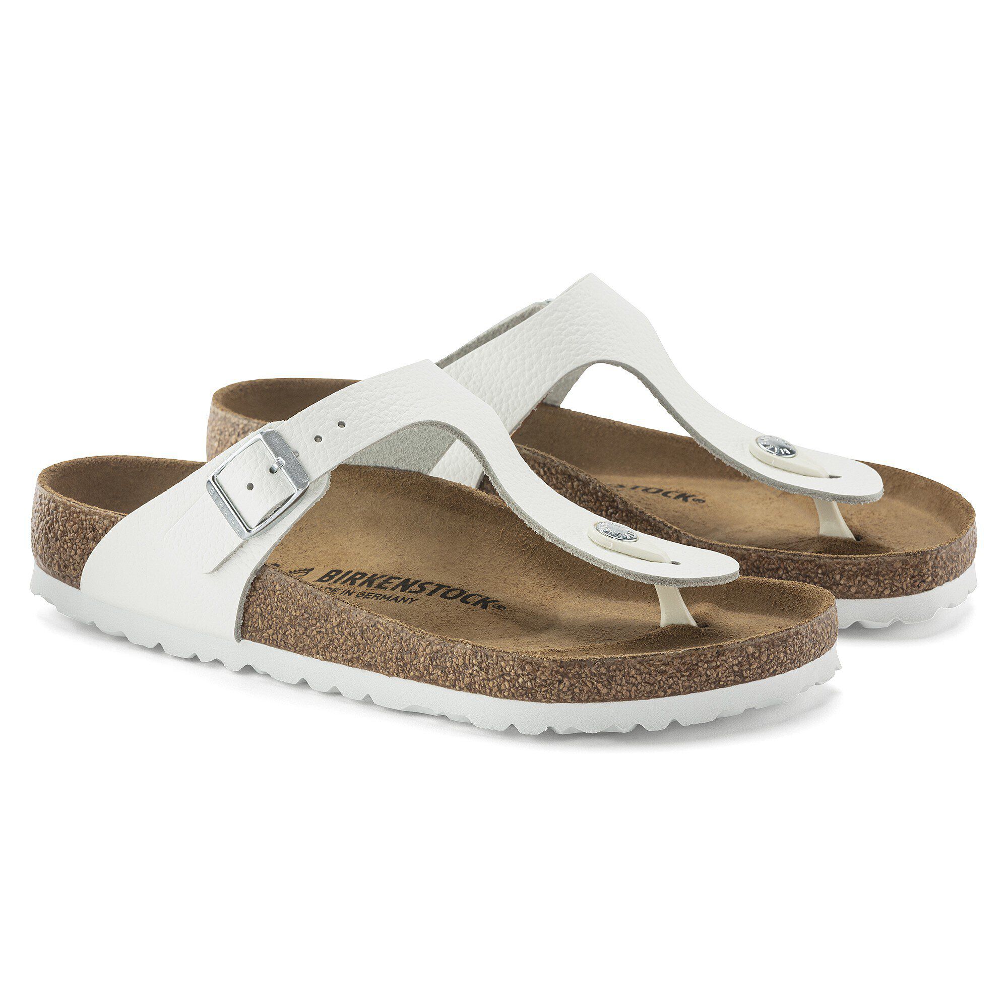 White gizeh 2025 birkenstock sandals