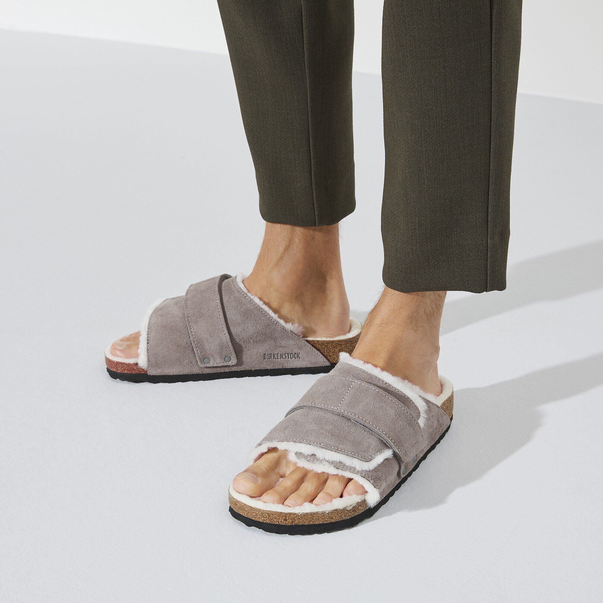 Kyoto Shearling Suede Leather Stone Coin | BIRKENSTOCK