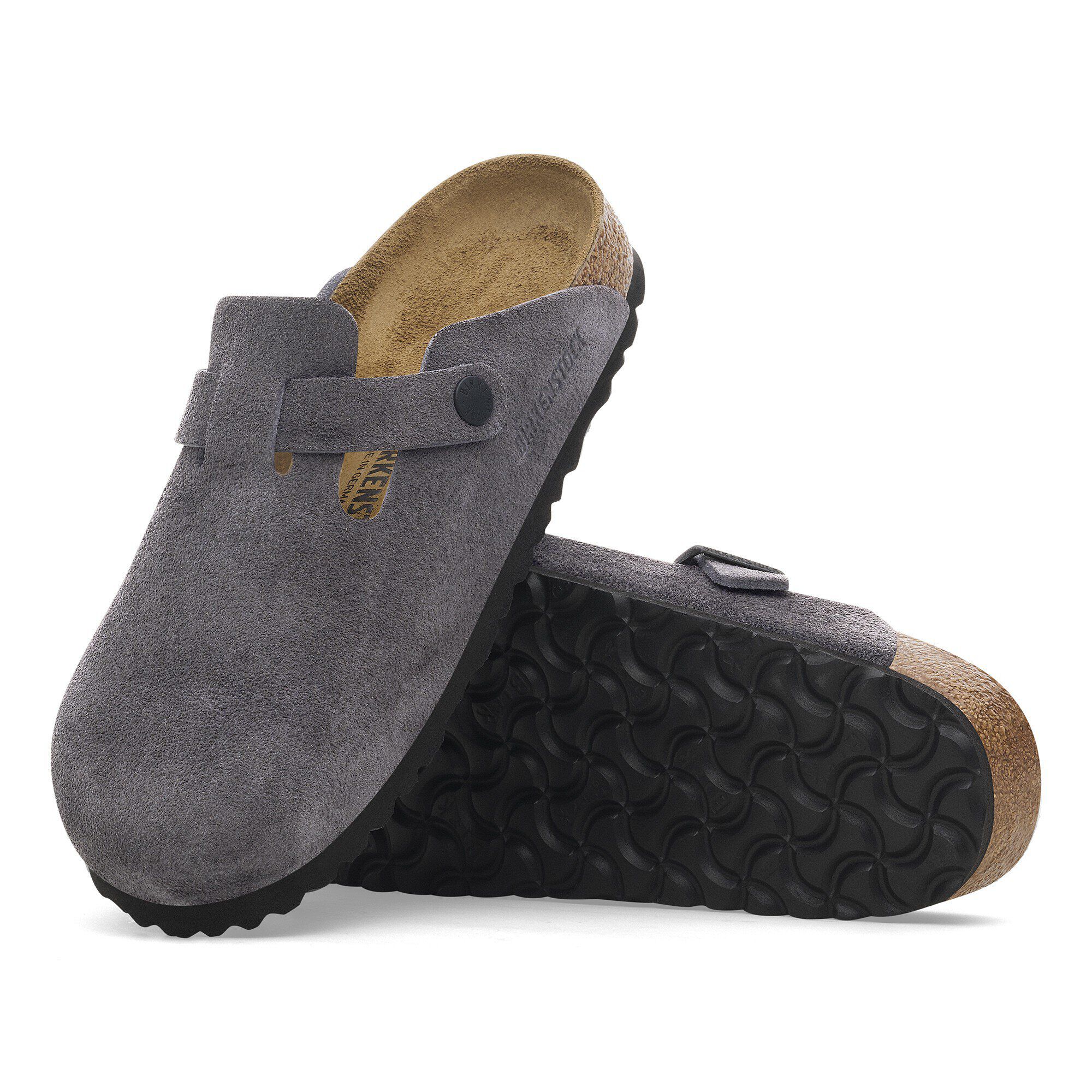 Boston Suede Leather Velvet grey | BIRKENSTOCK