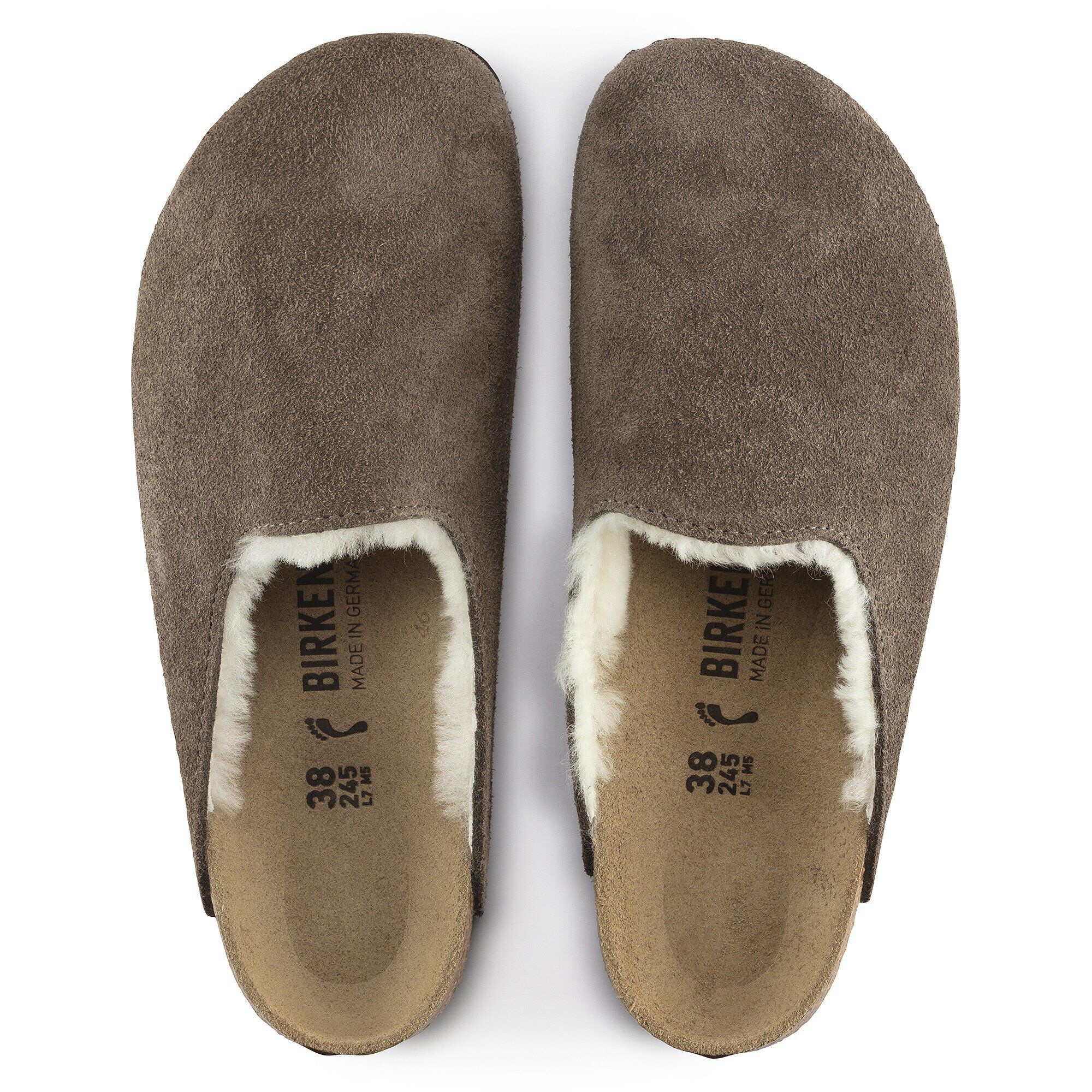 Amsterdam Shearling Suede Leather Concrete Gray