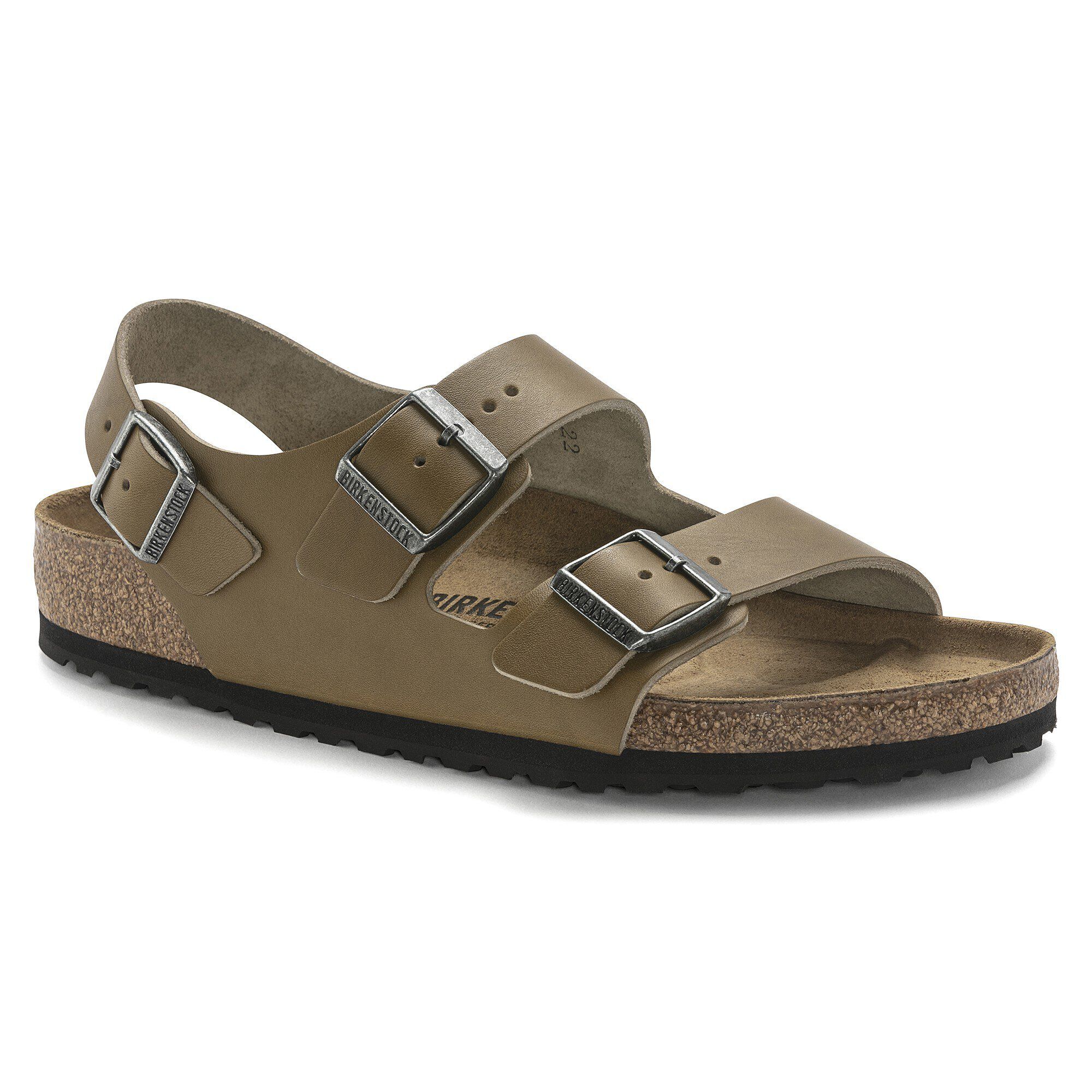 Milano Leather Vintage Wood Faded Khaki BIRKENSTOCK