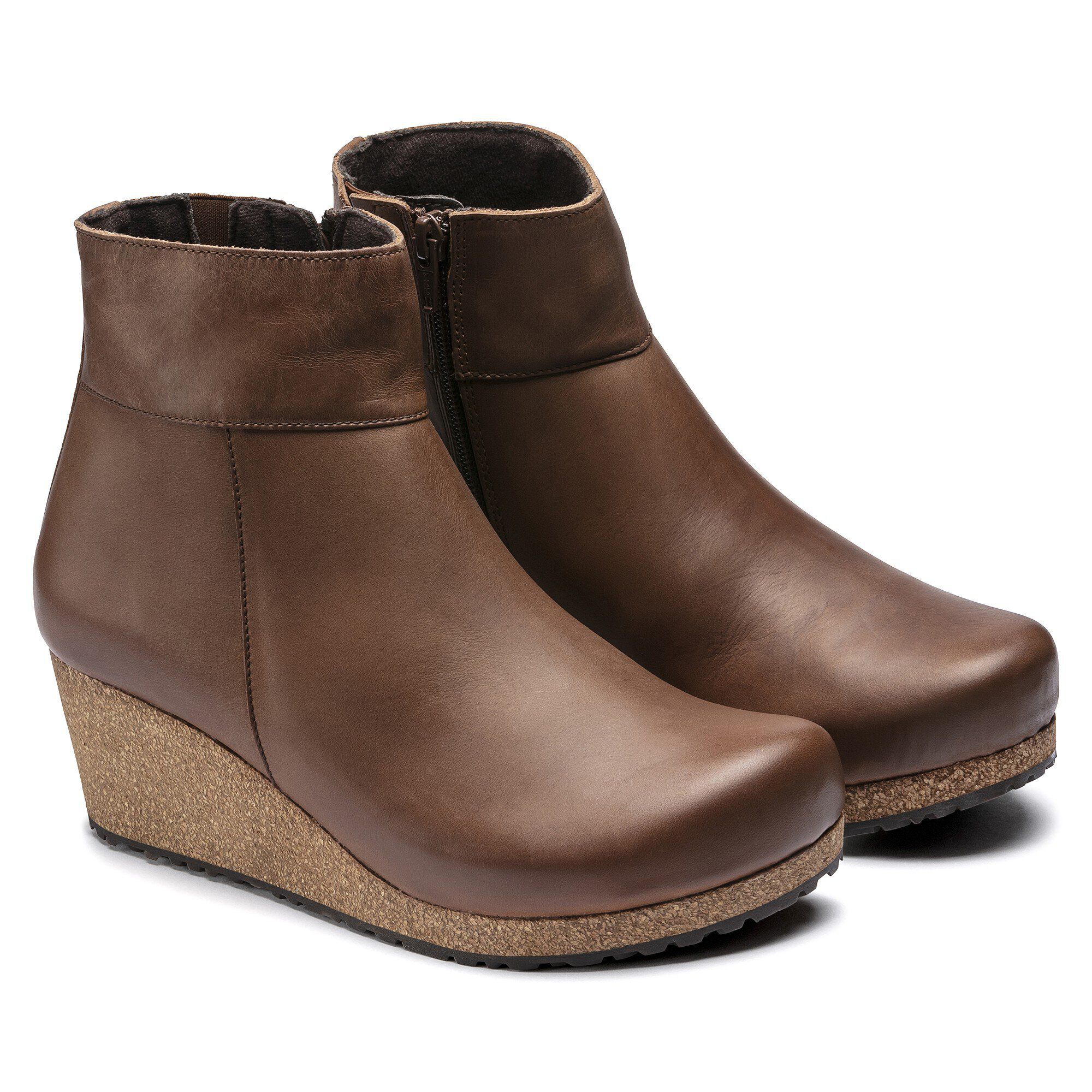Cognac wedge booties hot sale