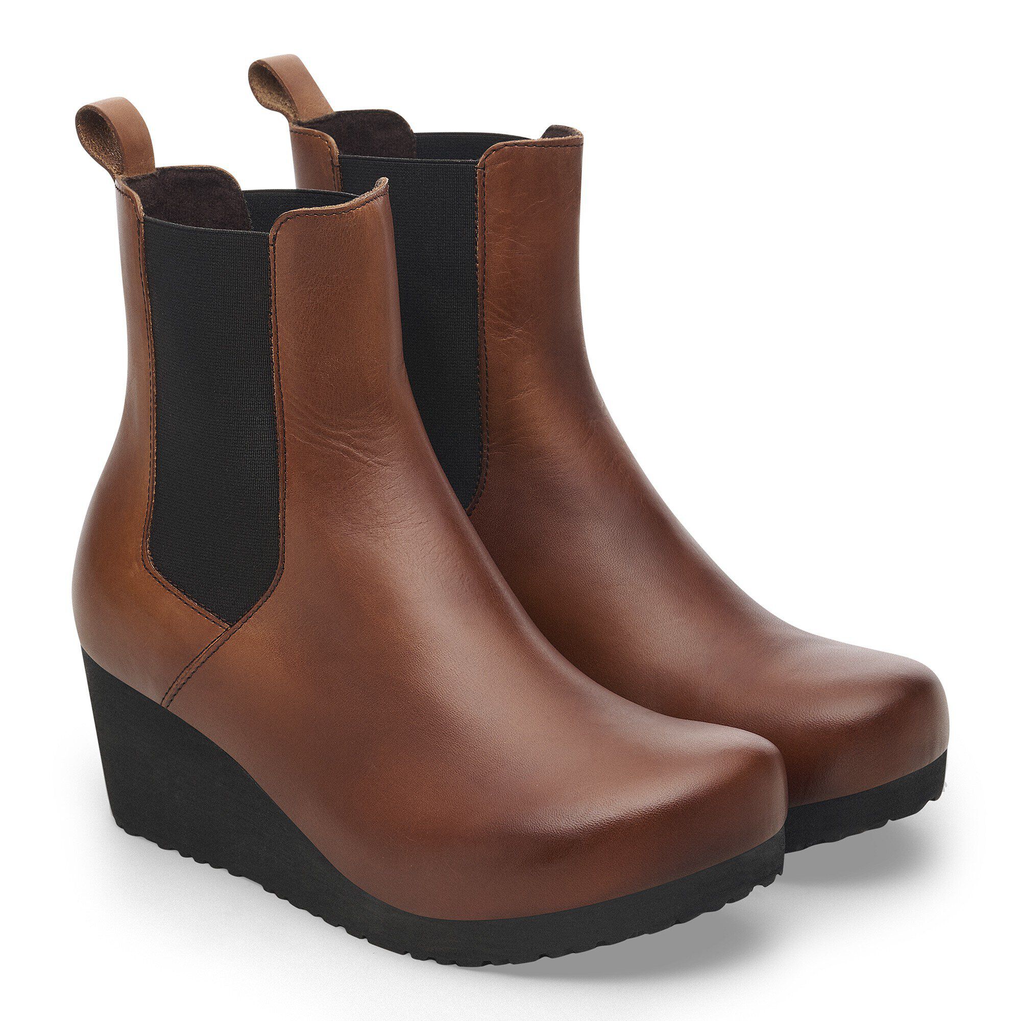Ebba Slip On Leather Black Cognac BIRKENSTOCK