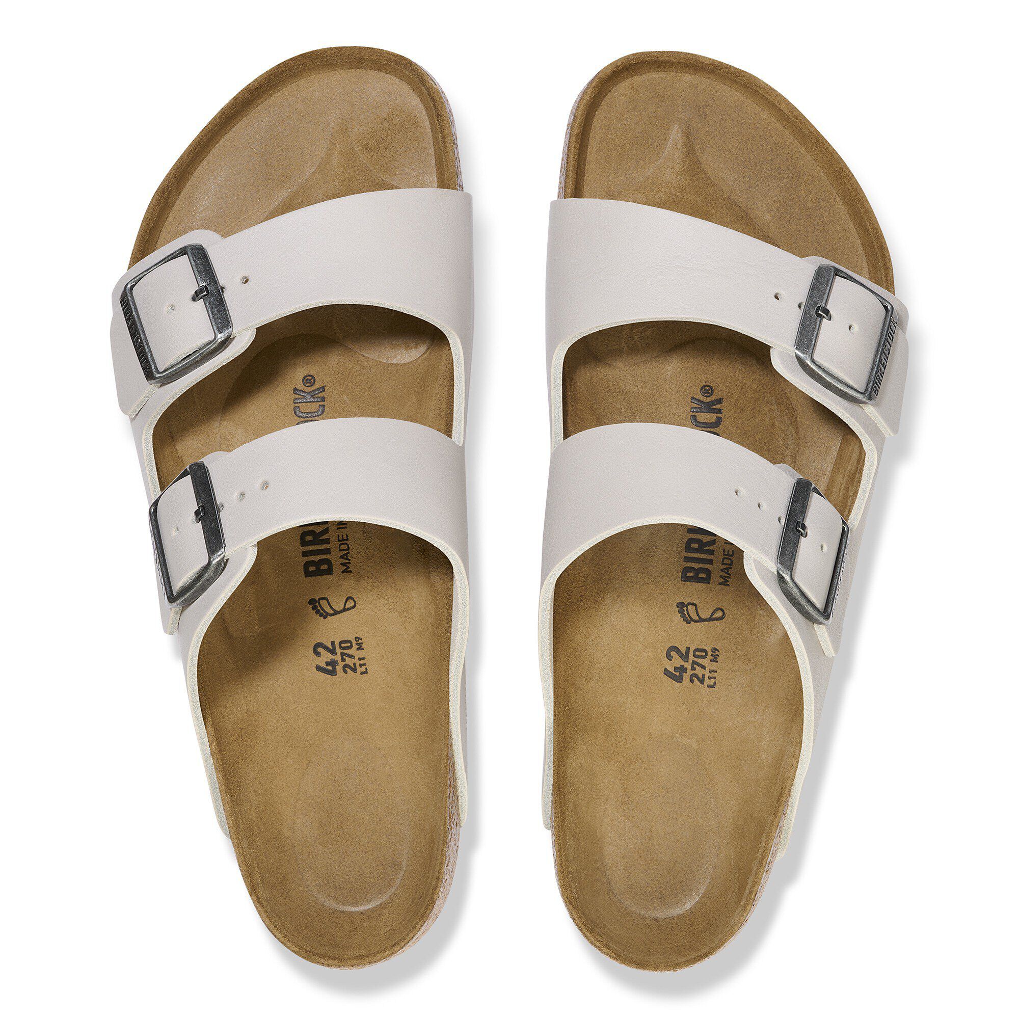 Arizona Grip Leather Vintage Wood Mineral Grey | BIRKENSTOCK