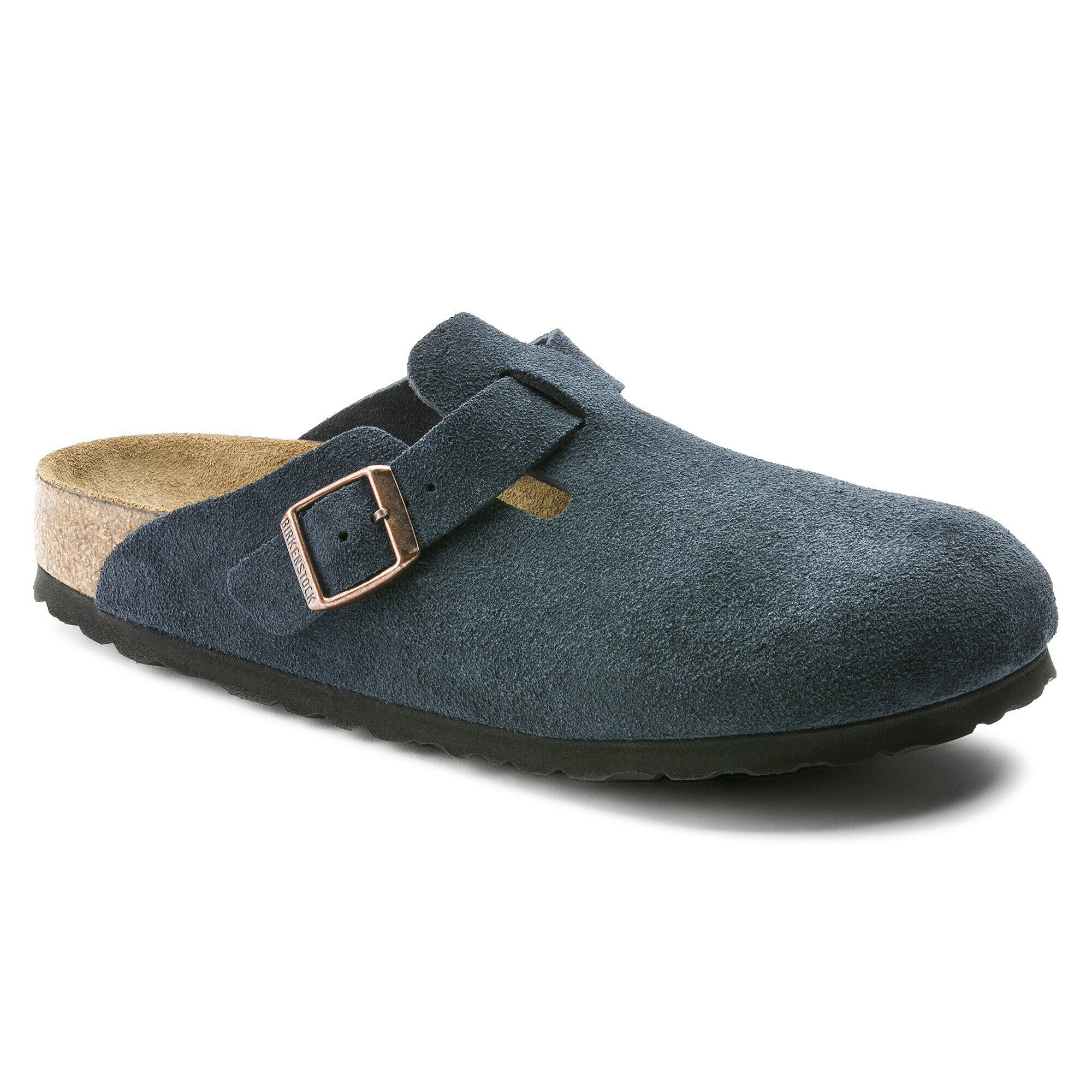 Birkenstock boston soft clearance footbed suede leather