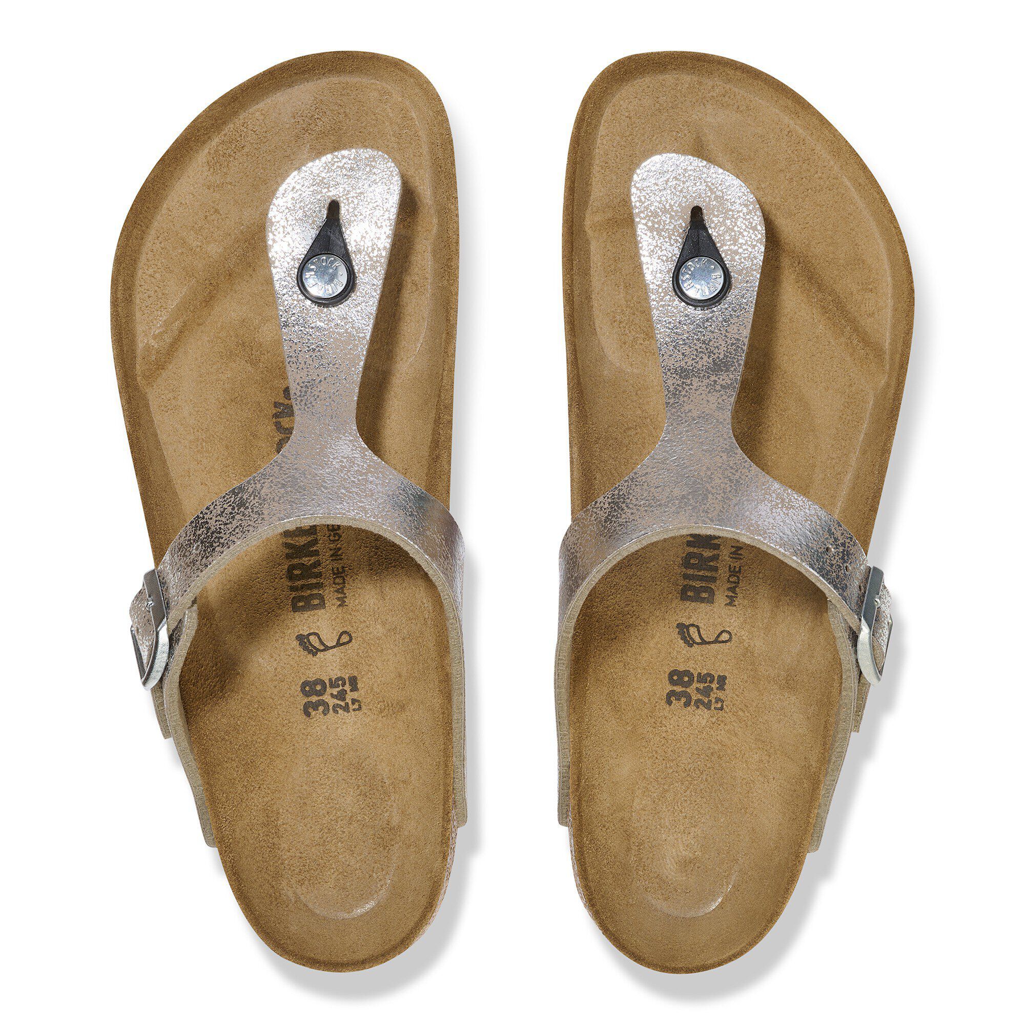 Birkenstock gizeh metallic deals