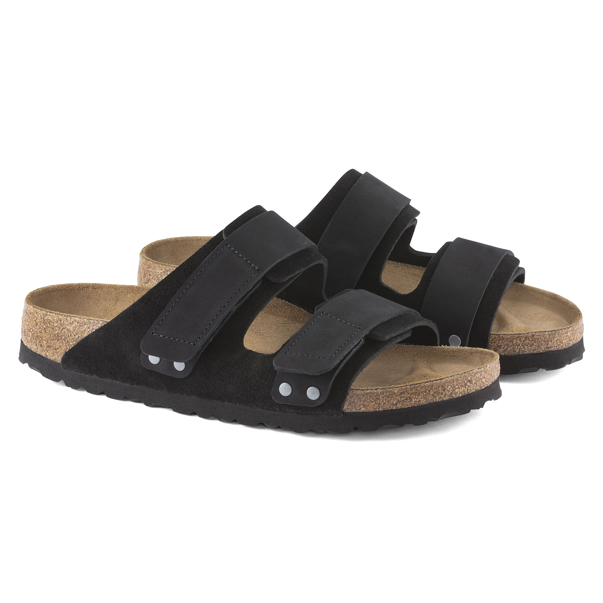 Uji Nubuck Suede Leather Black BIRKENSTOCK