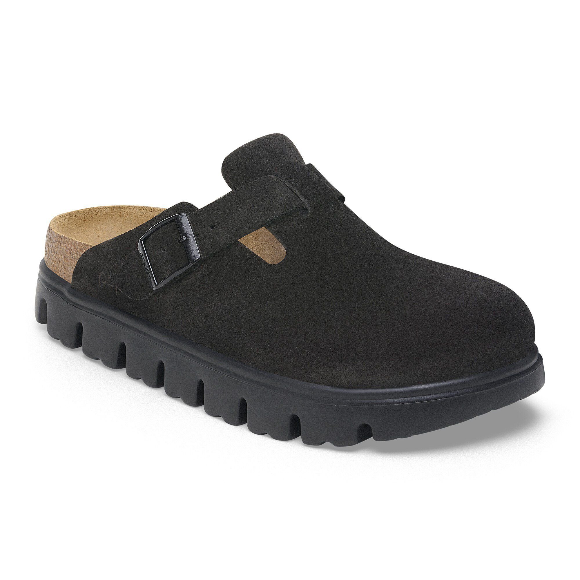 Boston Chunky Suede Leather Black/Black | BIRKENSTOCK