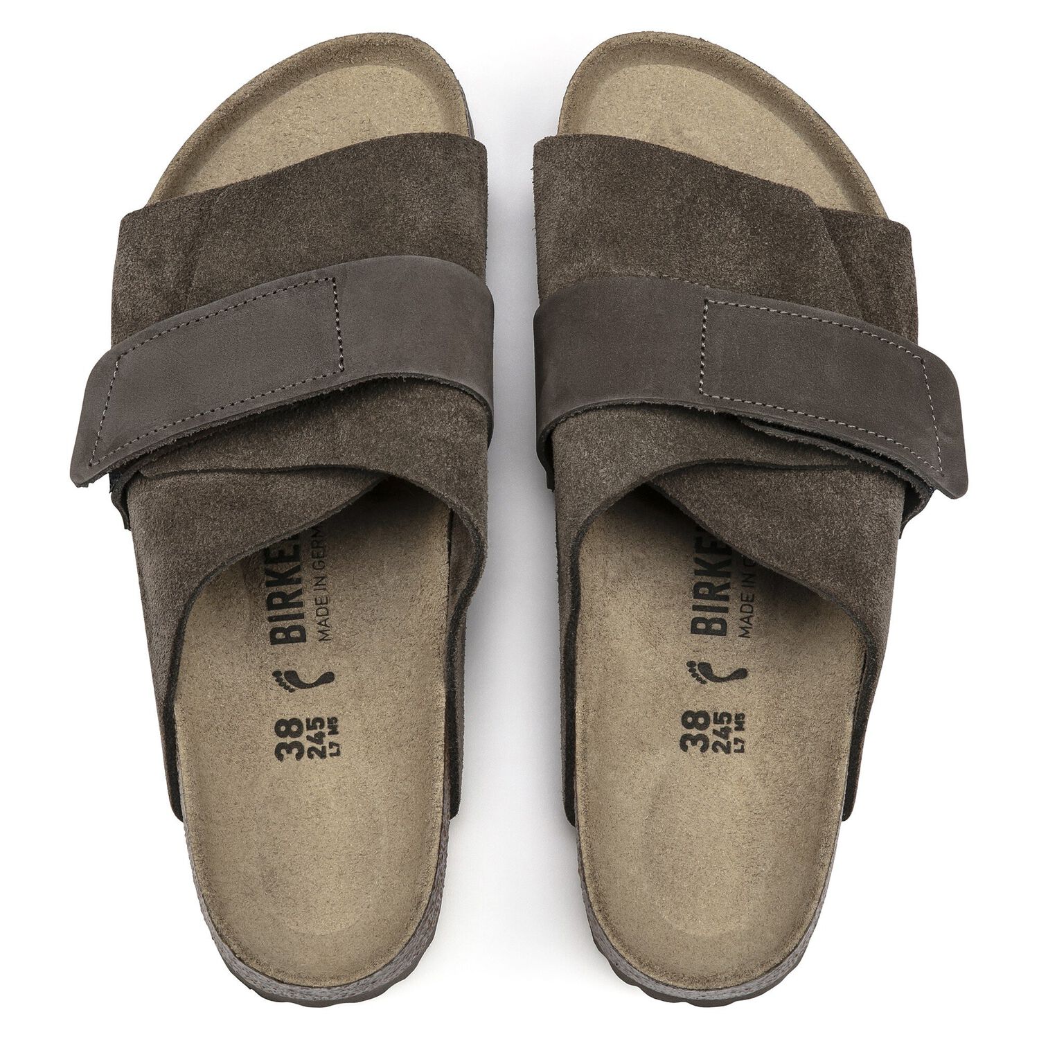 Kyoto Suede Leather Concrete Gray BIRKENSTOCK
