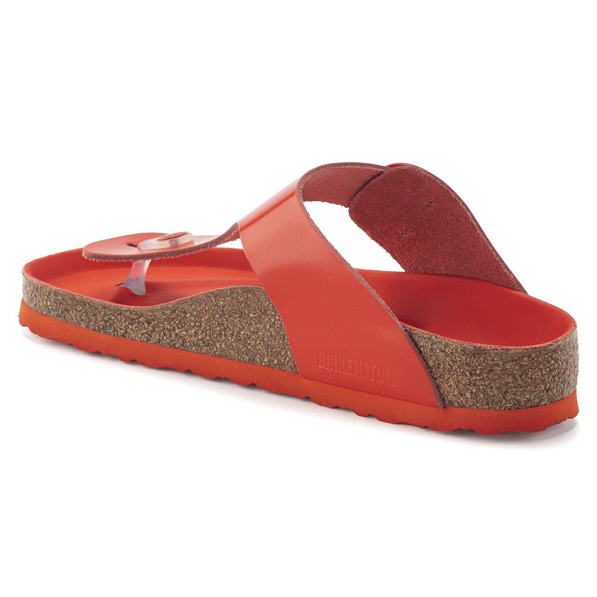Gizeh Big Buckle Natural Leather Patent High Shine Tomato