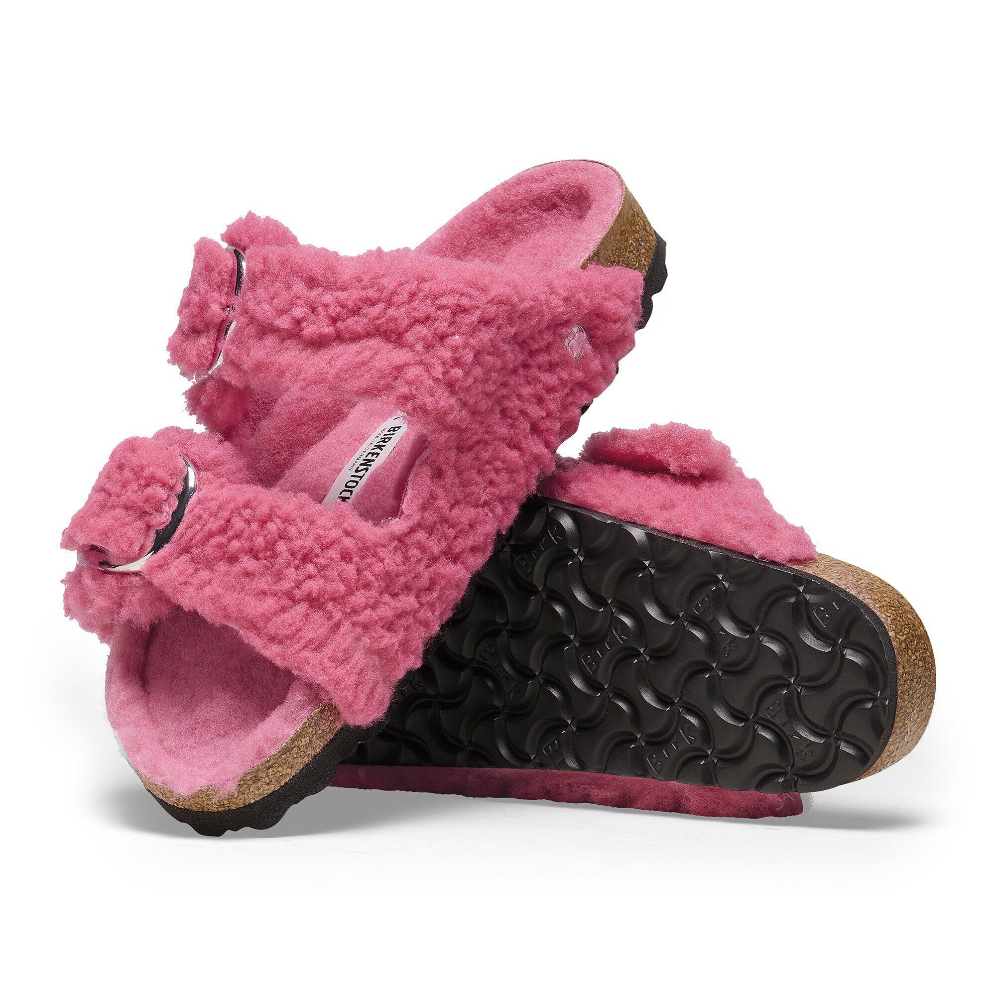 【新品、本物、当店在庫だから安心】 Arizona Big Buckle Shearling Fuchsia Tulip | BIRKENSTOCK 靴