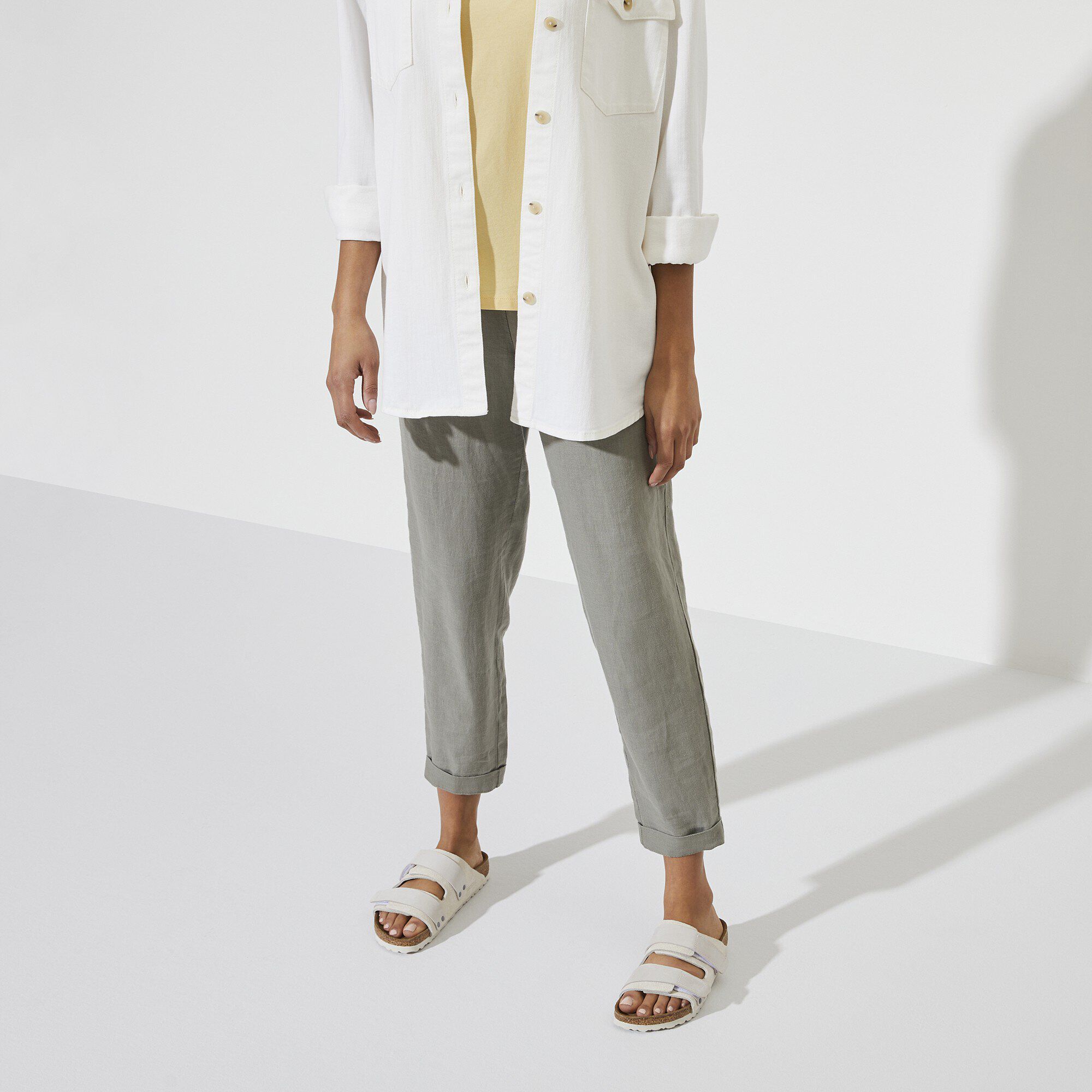 U35 先生 B1Wスエード タペストリー 【雪の下】 [W16C] Uji Nubuck-Suede Leather Antique White | BIRKENSTOCK