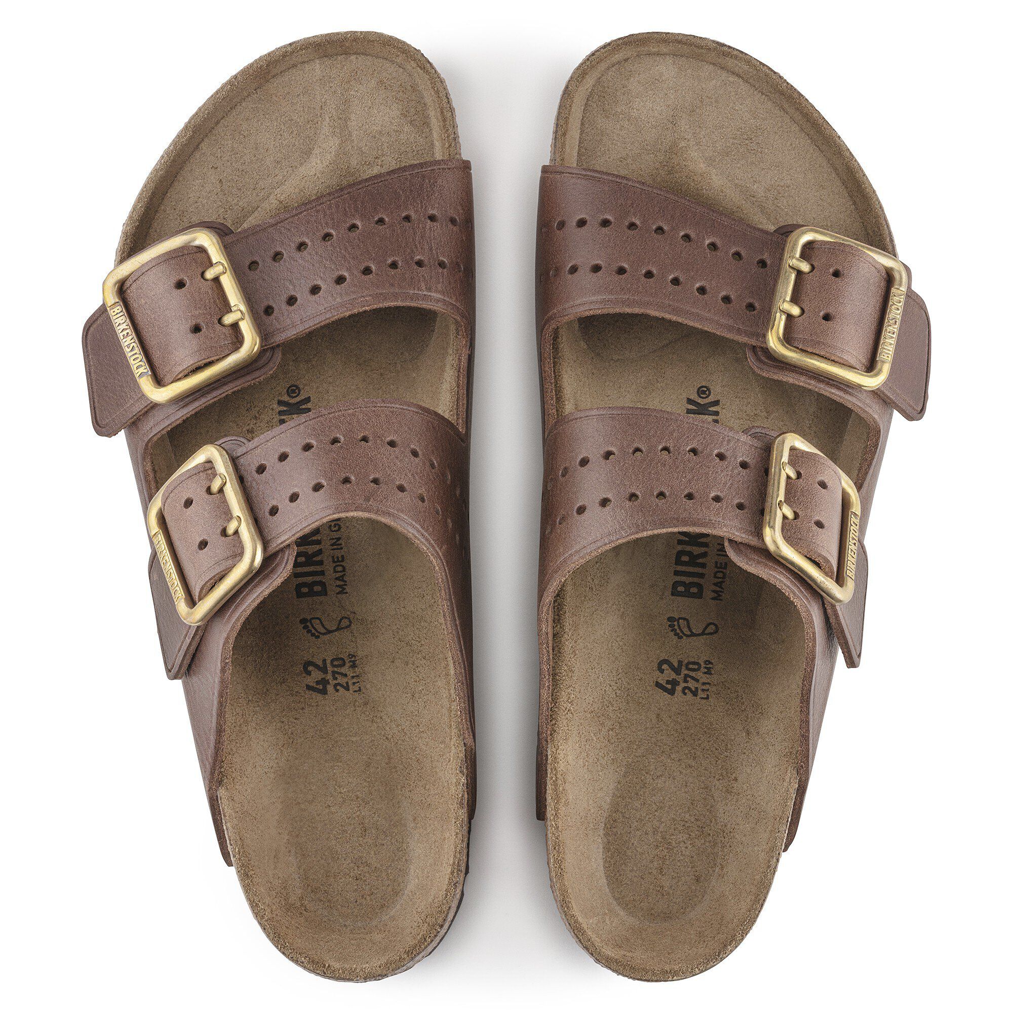 サンダル BIRKENSTOCK SS25 (1022555 ROAST) Arizona Bold Leather Roast | BIRKENSTOCK