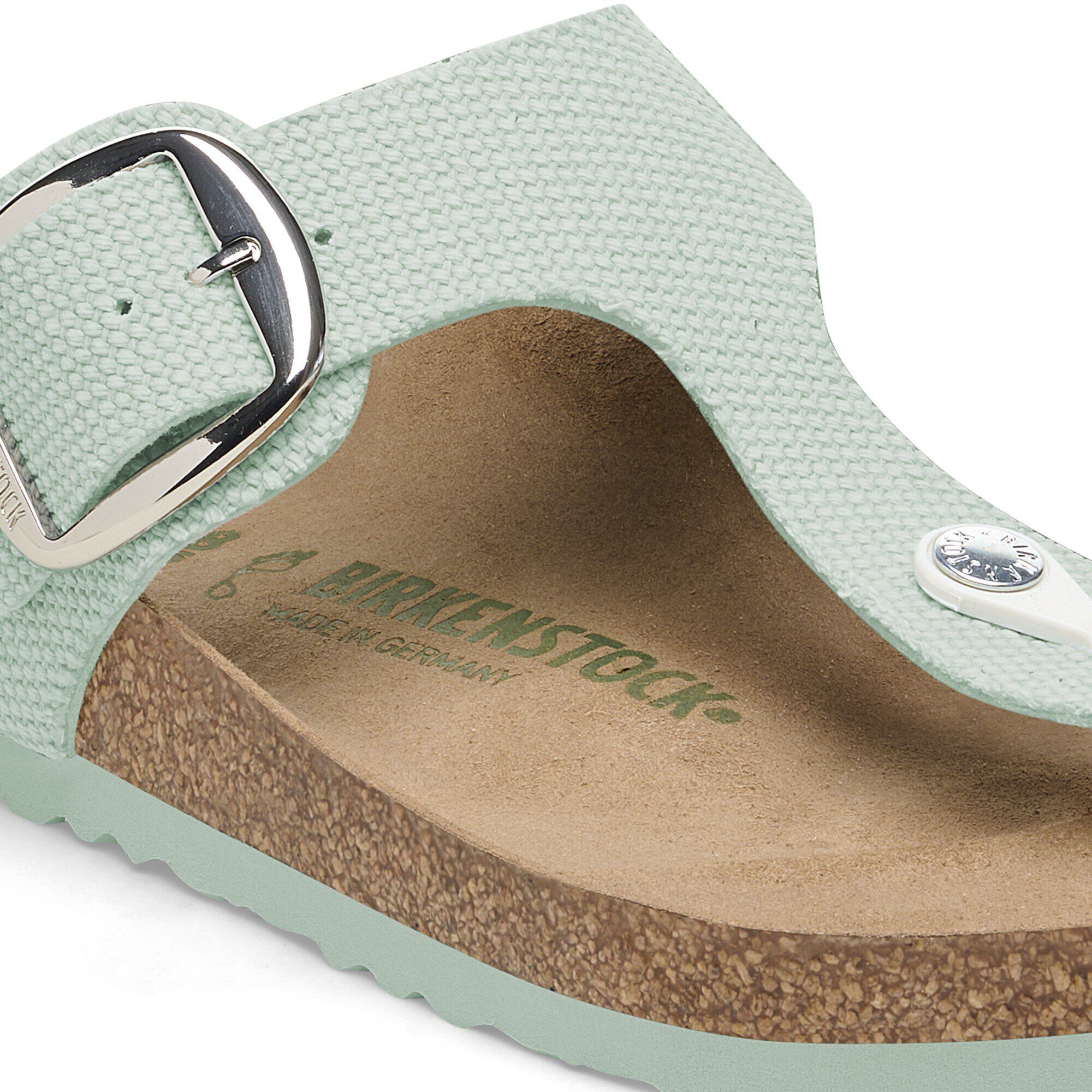 Gizeh Vegan Big Buckle Textile Canvas Surf Green | BIRKENSTOCK