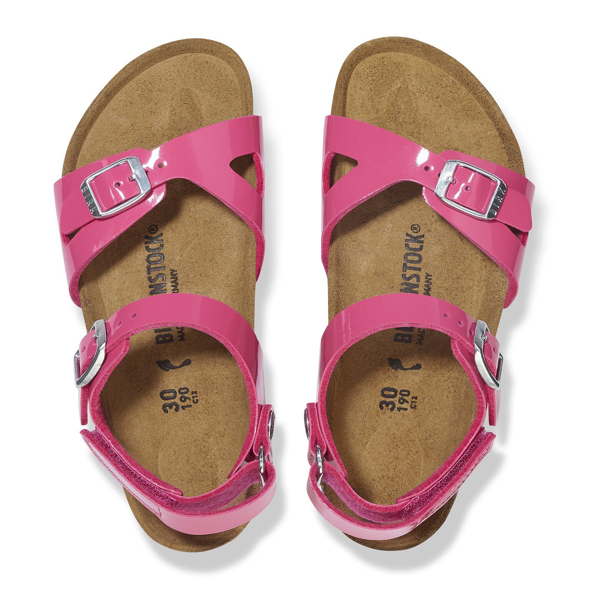 Rio AS Kids Birko-Flor Patent Patent Fuchsia Tulip | BIRKENSTOCK