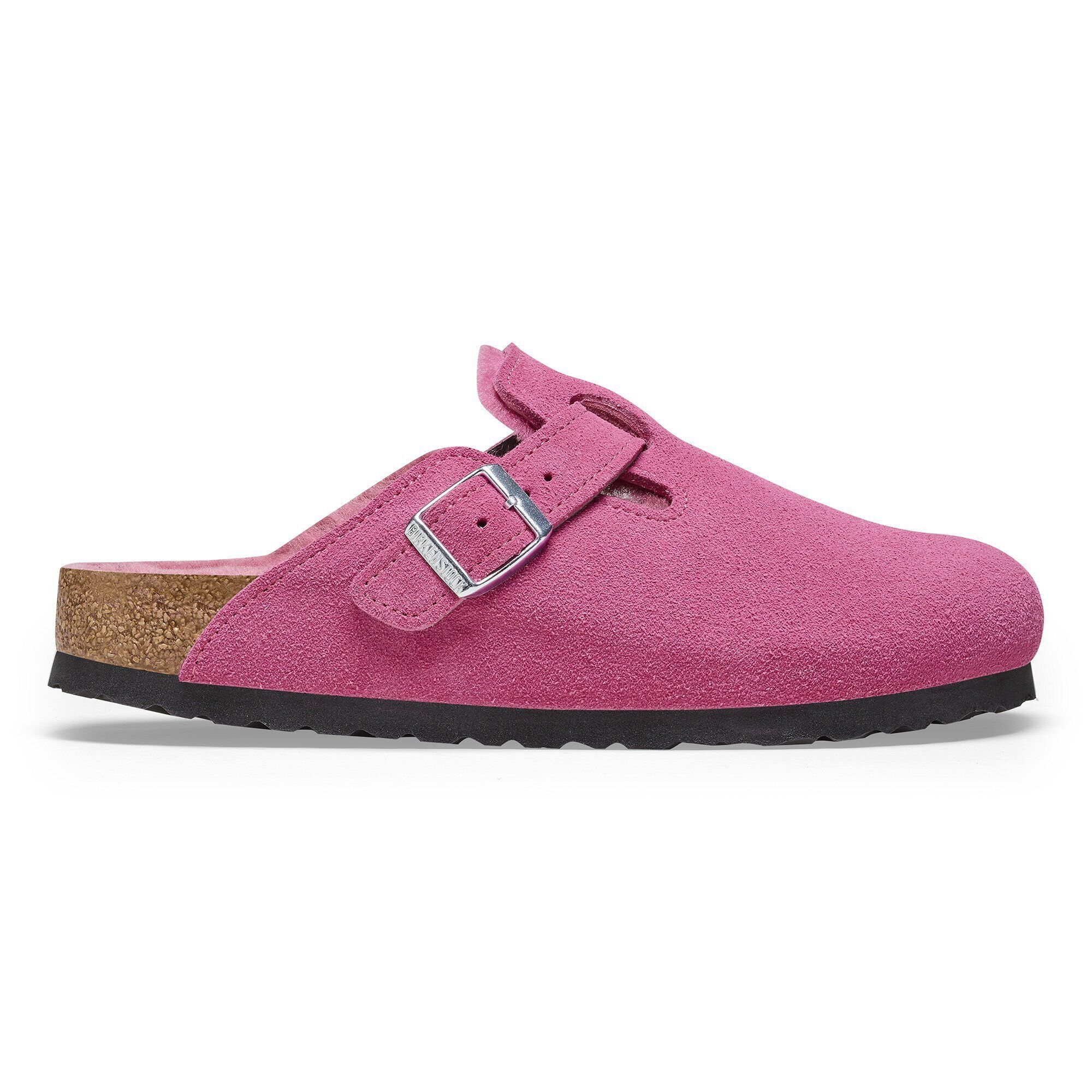 Boston Shearling Suede Leather Fuchsia Tulip | BIRKENSTOCK