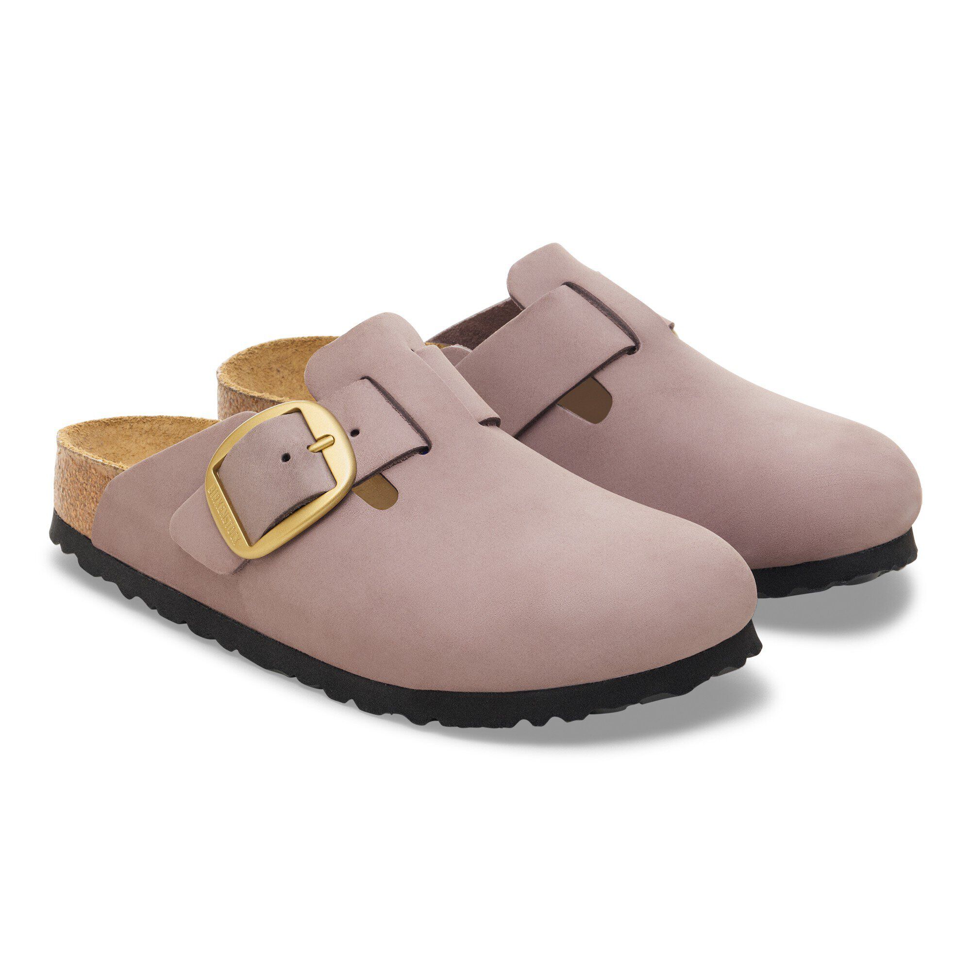 超人気 Buckle Big Boston Nubuck BIRKENSTOCK | Purple Faded Leather 靴
