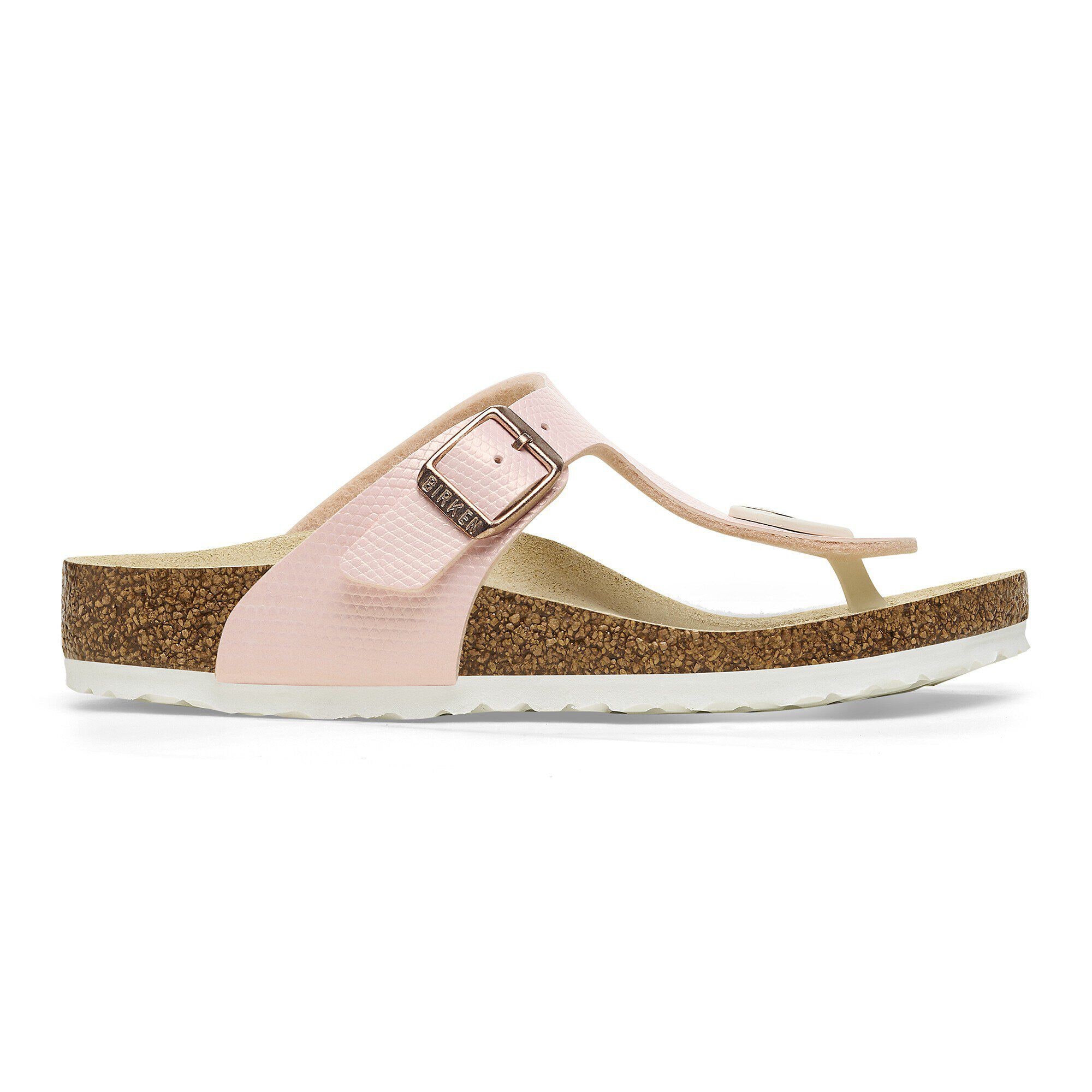 Gizeh Kids BS Birko-Flor Embossed Shiny Light Rose | BIRKENSTOCK